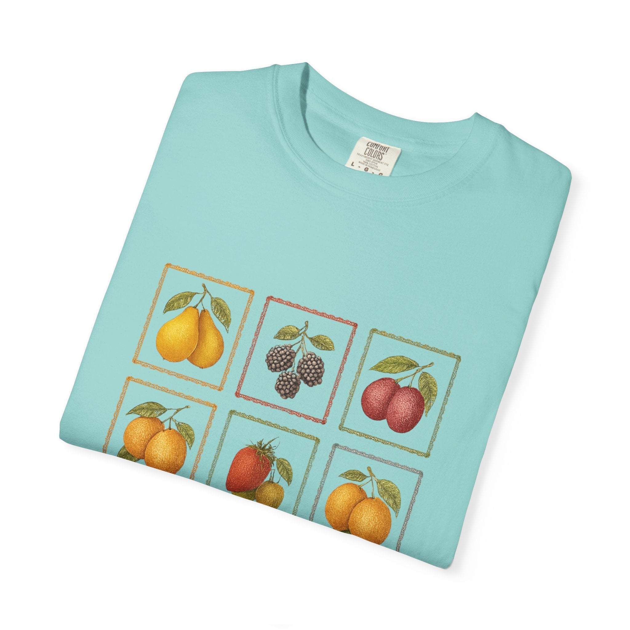 Vintage Fruit Stamp Shirt, Art Graphic Fruit Shirt, Fruit Stamp by PopCultureByDesign36