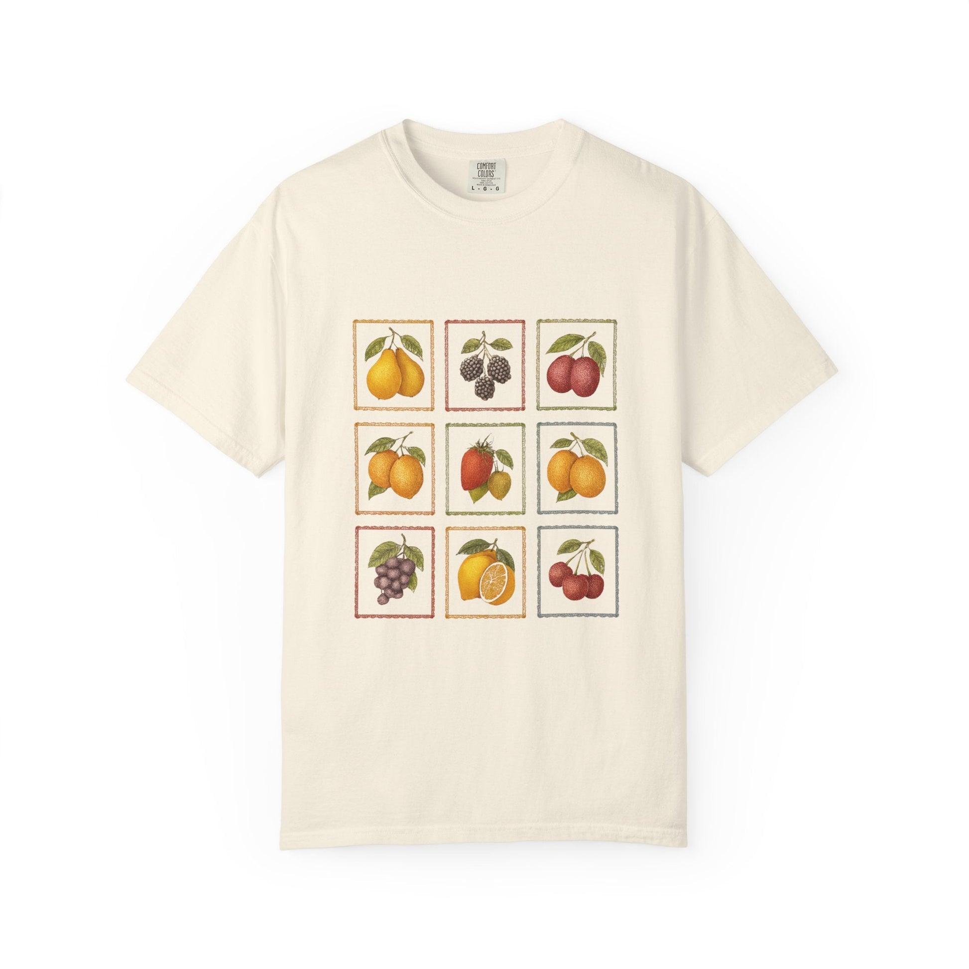 Vintage Fruit Stamp Shirt, Art Graphic Fruit Shirt, Fruit Stamp - Popbydesign