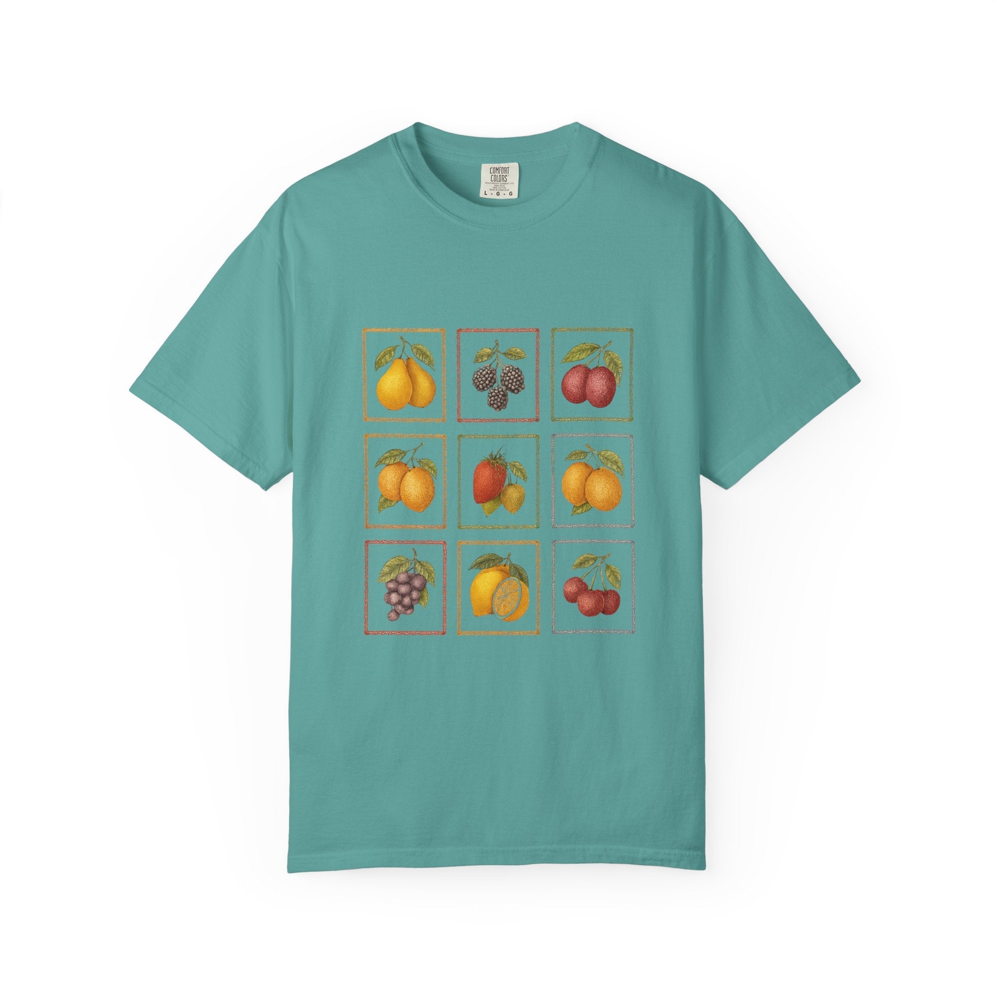 Vintage Fruit Stamp Shirt, Art Graphic Fruit Shirt, Fruit Stamp by PopCultureByDesign36