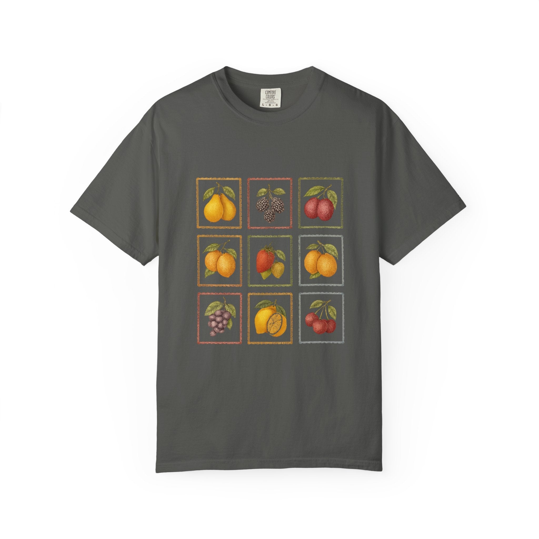 Vintage Fruit Stamp Shirt, Art Graphic Fruit Shirt, Fruit Stamp by PopCultureByDesign36