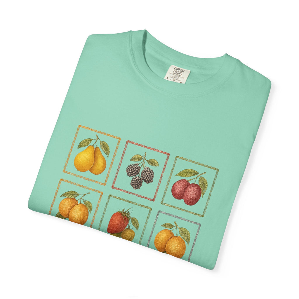 Vintage Fruit Stamp Shirt, Art Graphic Fruit Shirt, Fruit Stamp by PopCultureByDesign36