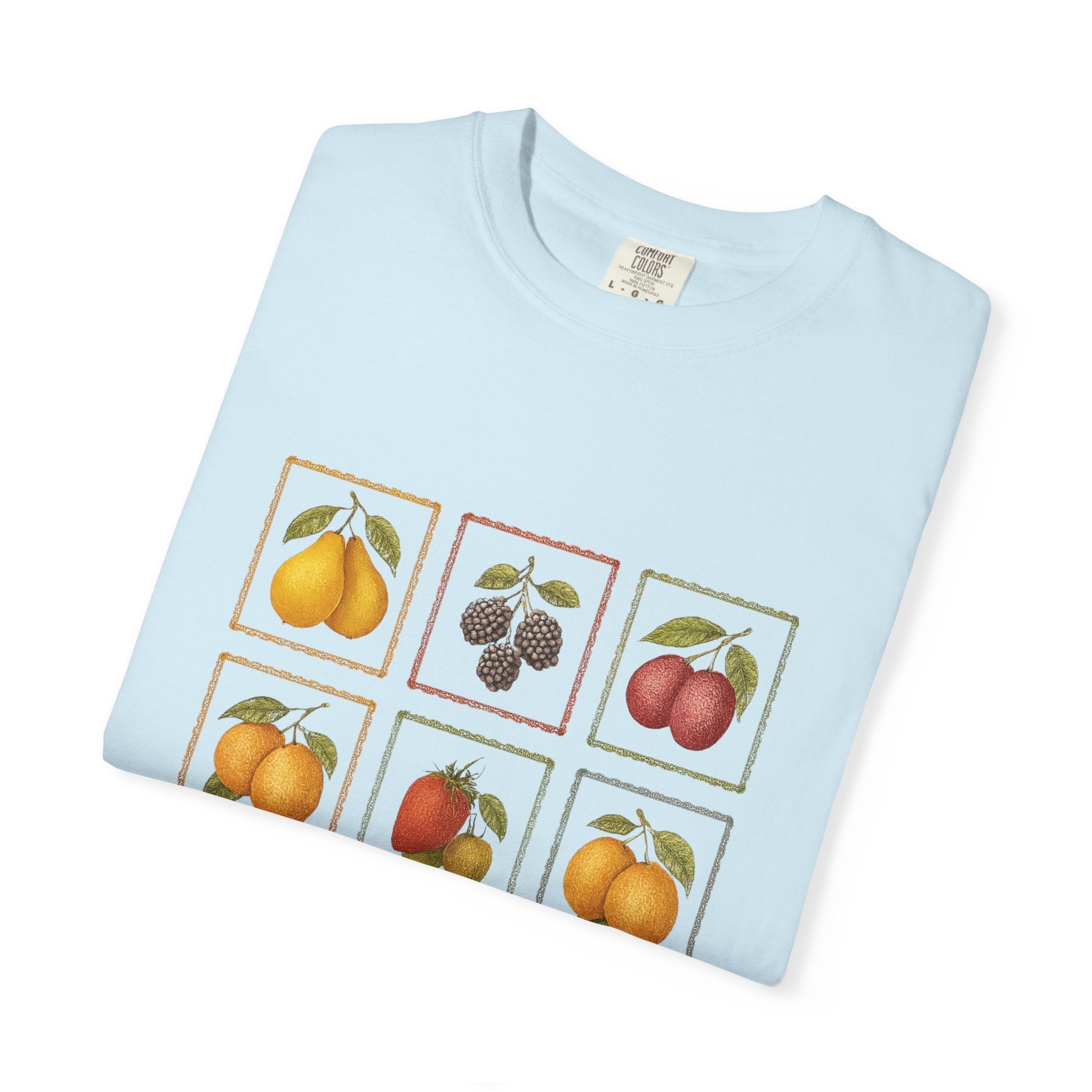Vintage Fruit Stamp Shirt, Art Graphic Fruit Shirt, Fruit Stamp by PopCultureByDesign36