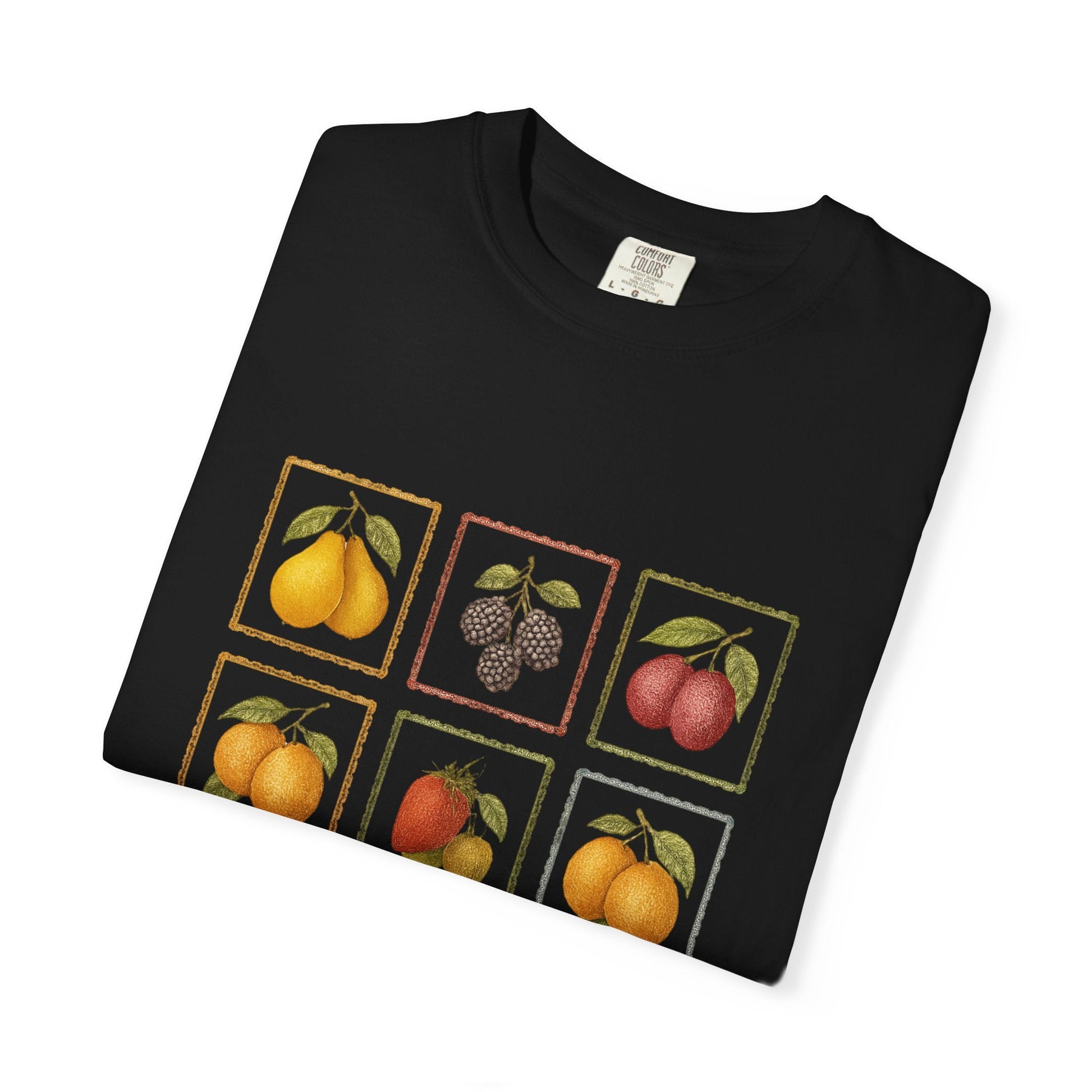 Vintage Fruit Stamp Shirt, Art Graphic Fruit Shirt, Fruit Stamp - Popbydesign