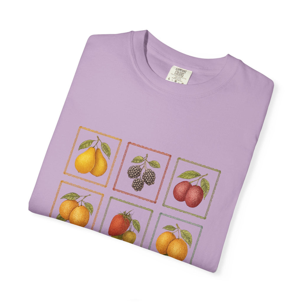 Vintage Fruit Stamp Shirt, Art Graphic Fruit Shirt, Fruit Stamp by PopCultureByDesign36