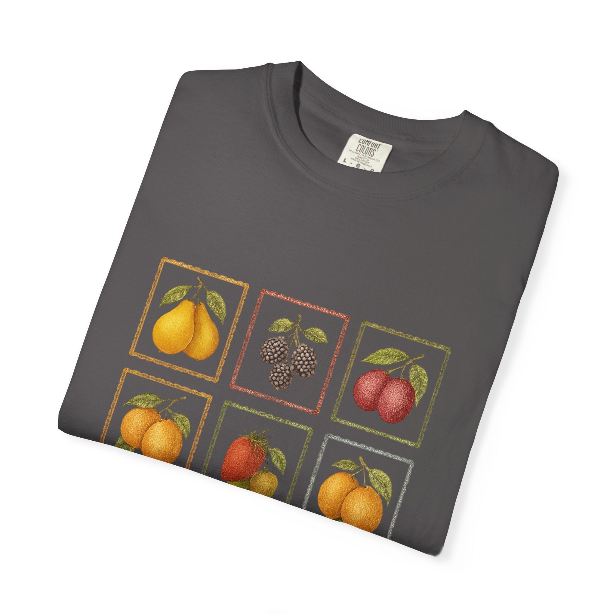 Vintage Fruit Stamp Shirt, Art Graphic Fruit Shirt, Fruit Stamp by PopCultureByDesign36
