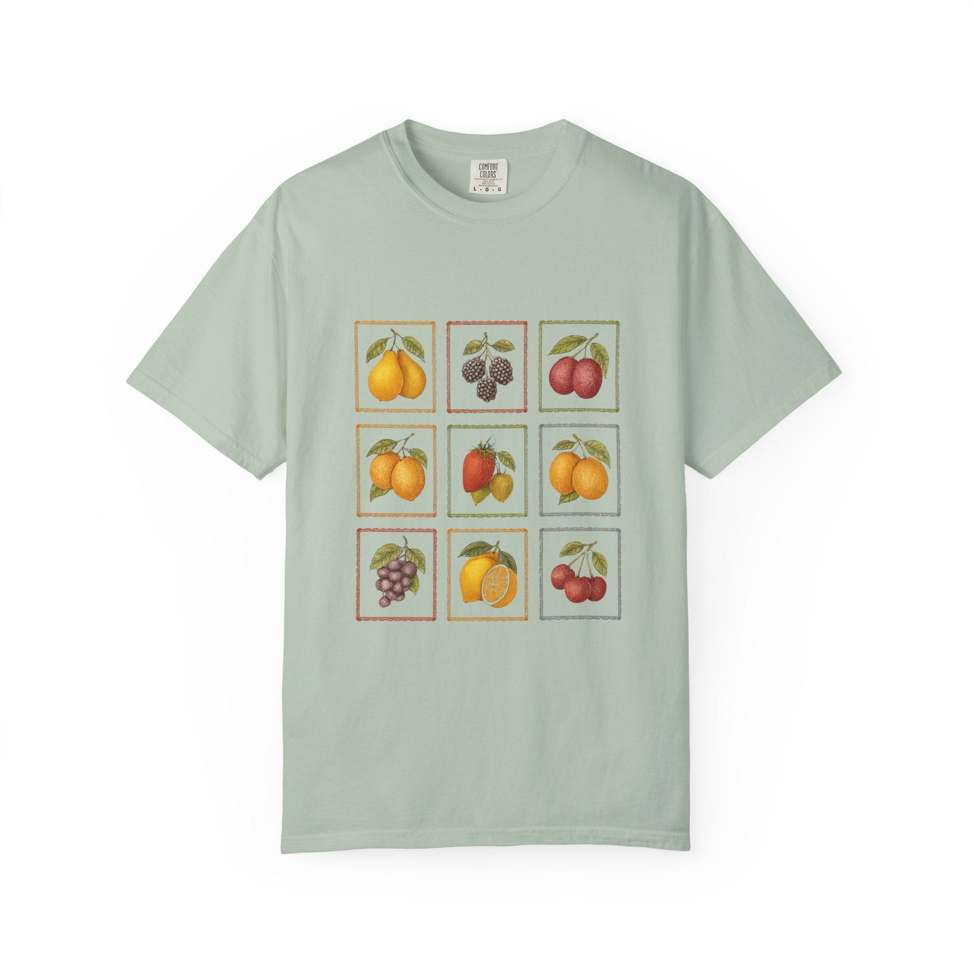 Vintage Fruit Stamp Shirt, Art Graphic Fruit Shirt, Fruit Stamp - Popbydesign