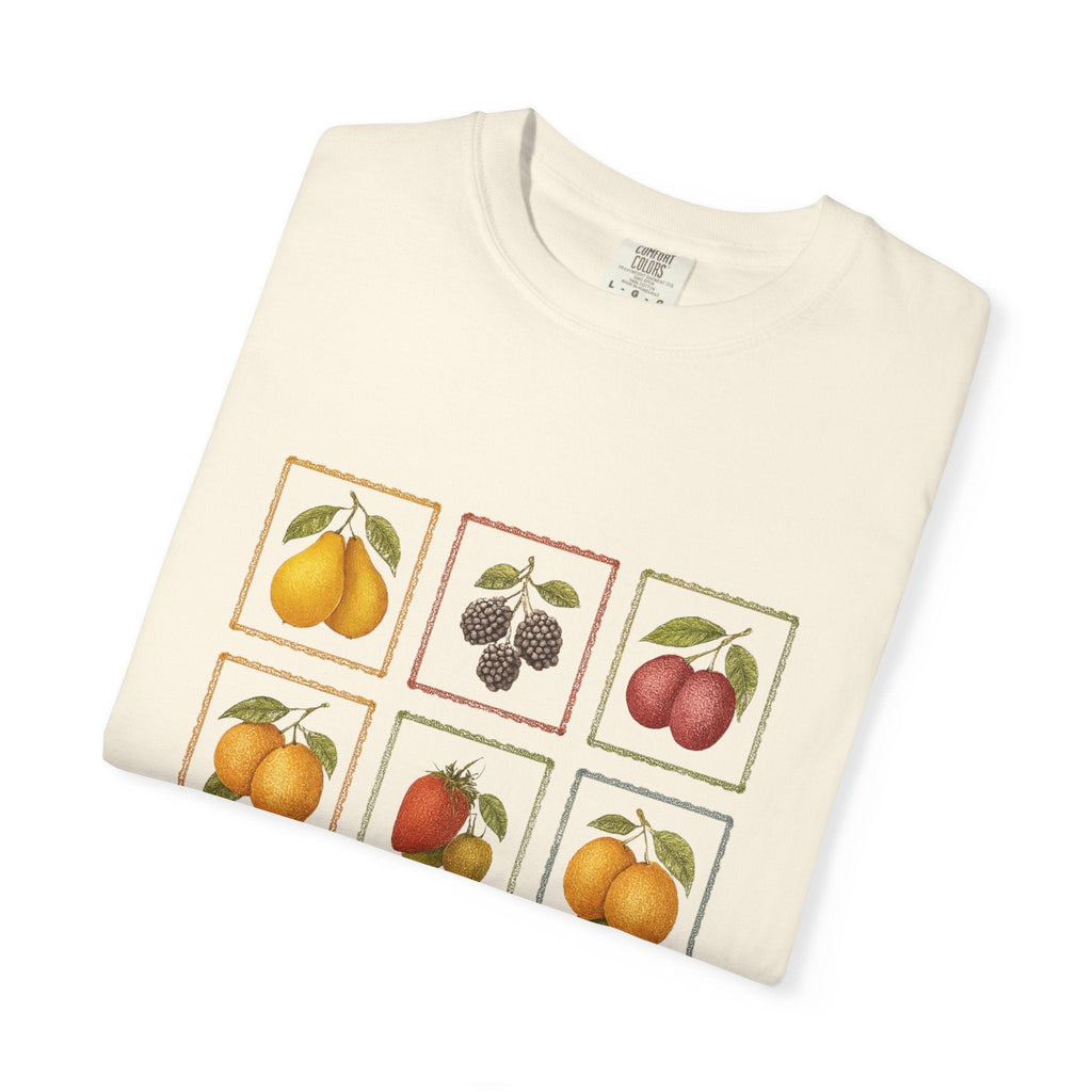 Vintage Fruit Stamp Shirt, Art Graphic Fruit Shirt, Fruit Stamp by PopCultureByDesign36