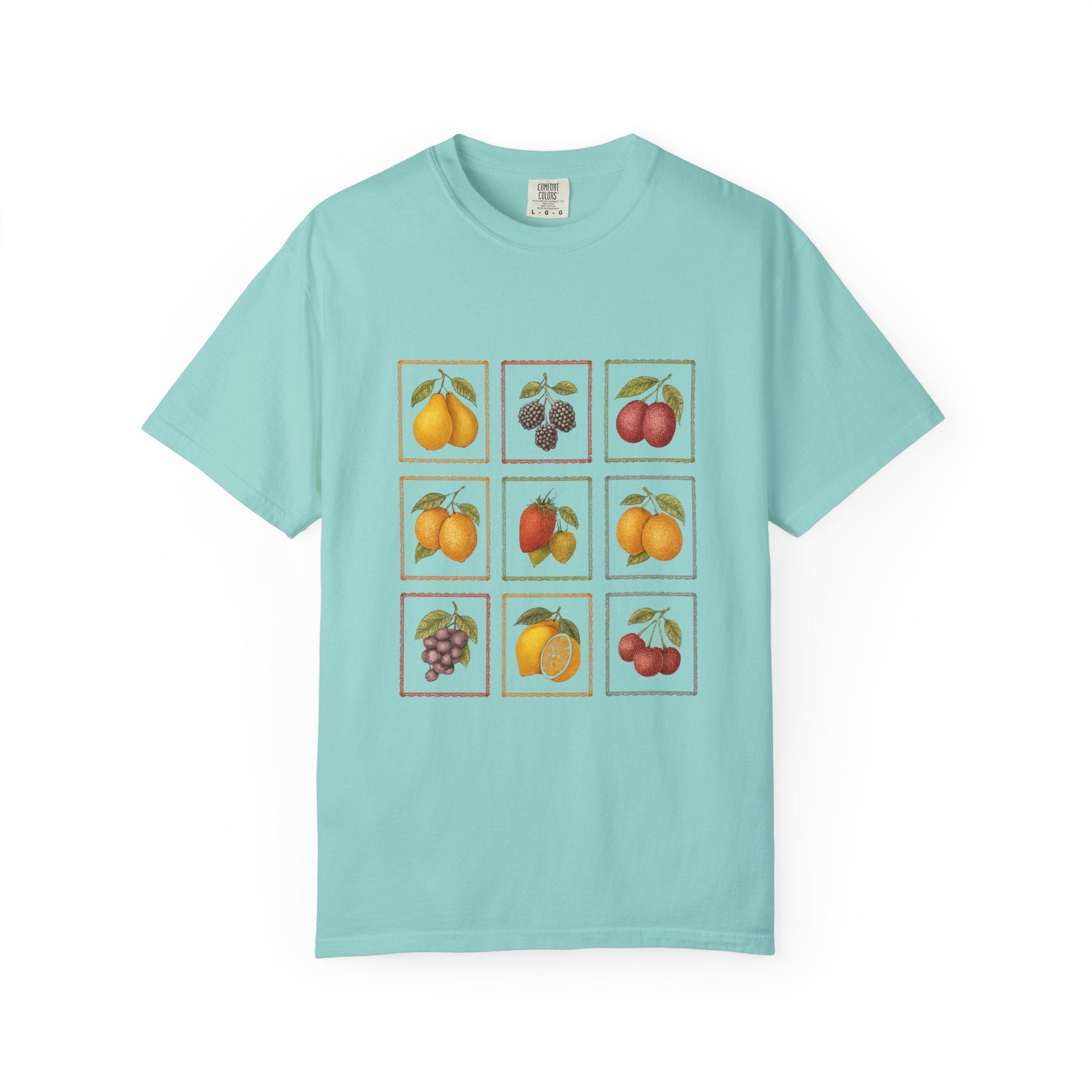 Vintage Fruit Stamp Shirt, Art Graphic Fruit Shirt, Fruit Stamp by PopCultureByDesign36