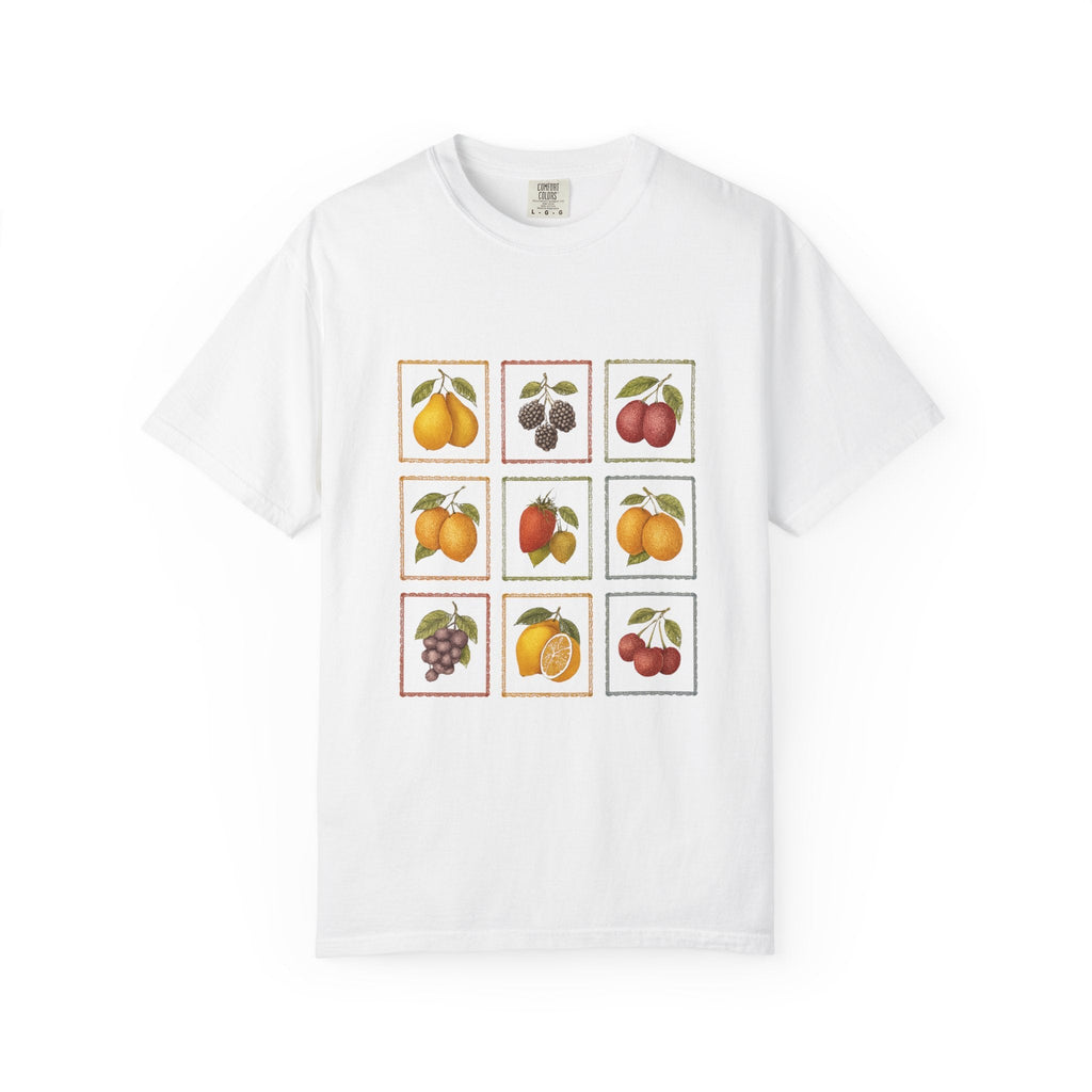 Vintage Fruit Stamp Shirt, Art Graphic Fruit Shirt, Fruit Stamp by PopCultureByDesign36