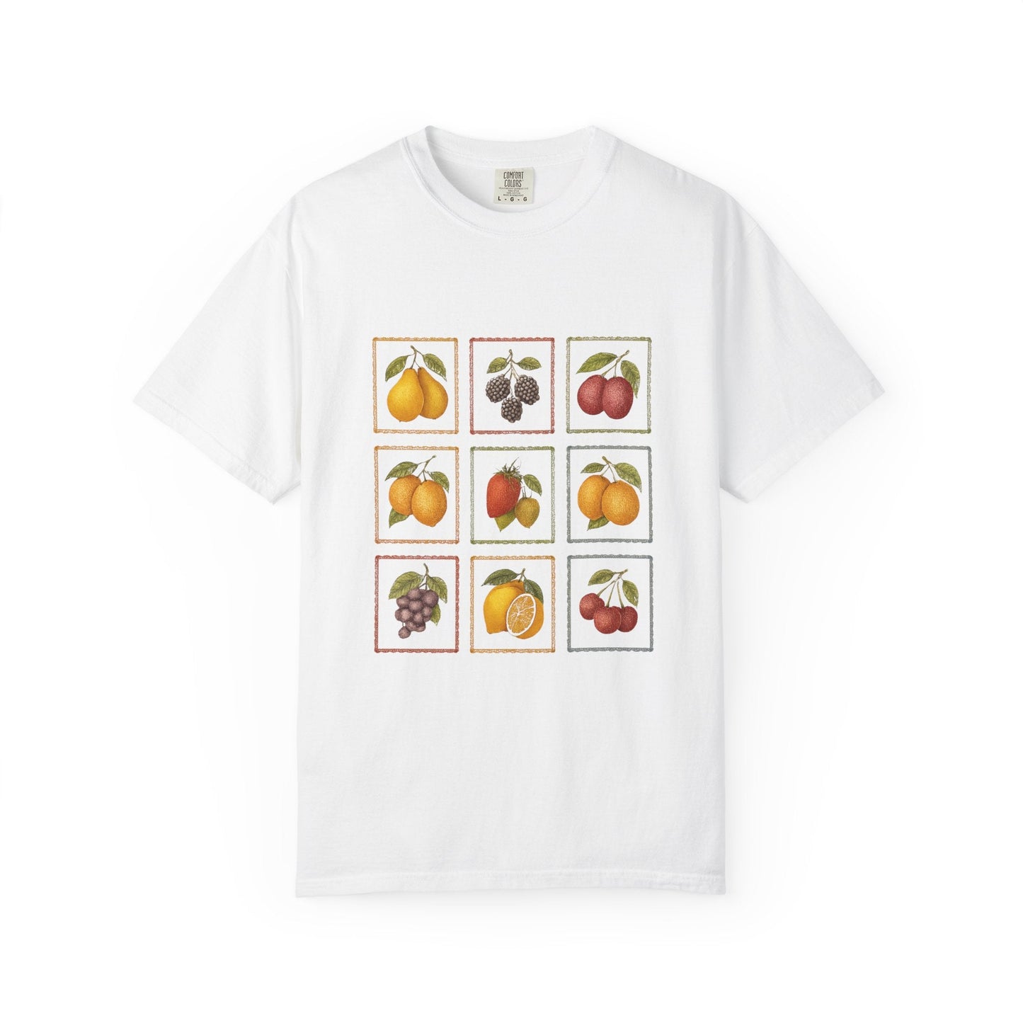 Vintage Fruit Stamp Shirt, Art Graphic Fruit Shirt, Fruit Stamp - Popbydesign