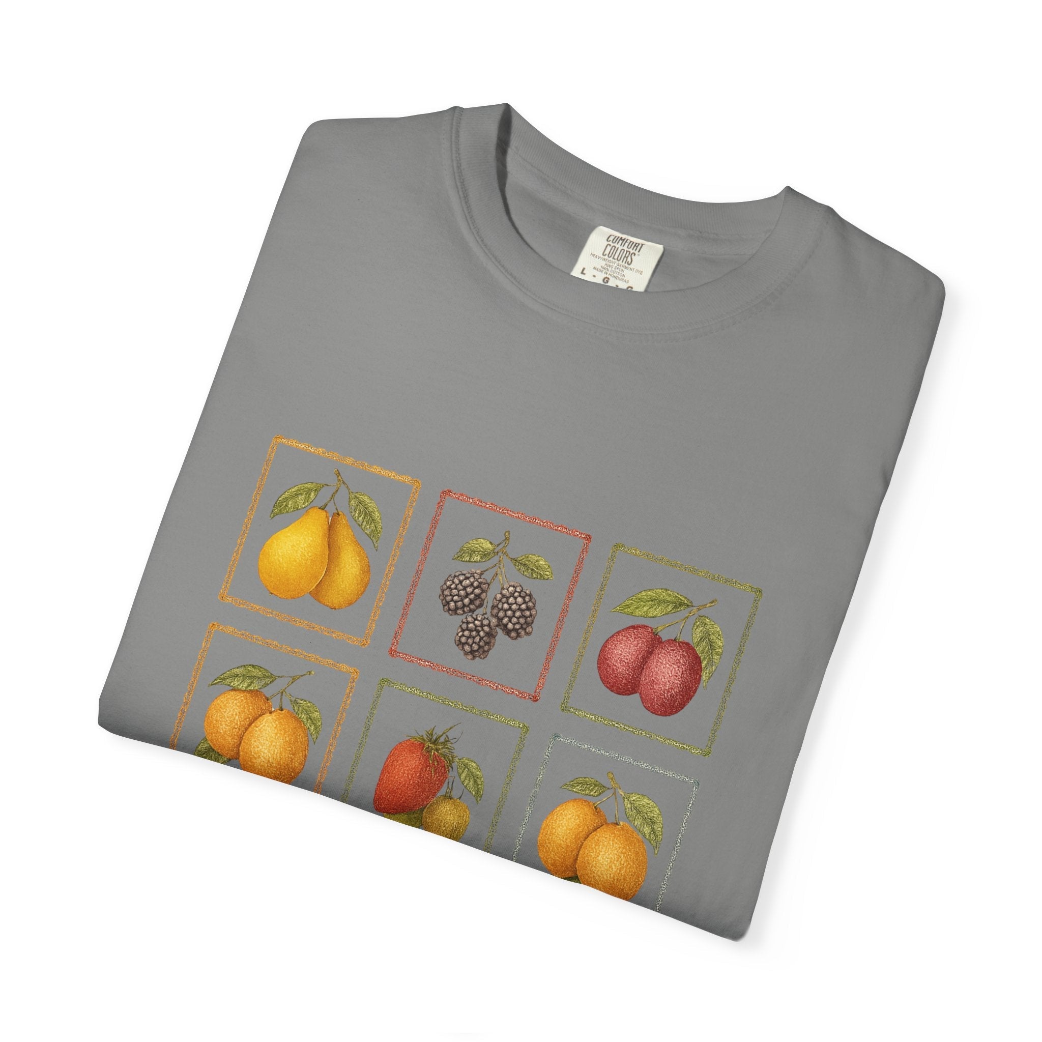 Vintage Fruit Stamp Shirt, Art Graphic Fruit Shirt, Fruit Stamp by PopCultureByDesign36
