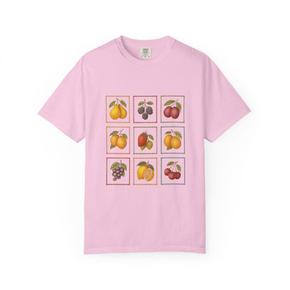 Vintage Fruit Stamp Shirt, Art Graphic Fruit Shirt, Fruit Stamp - Popbydesign