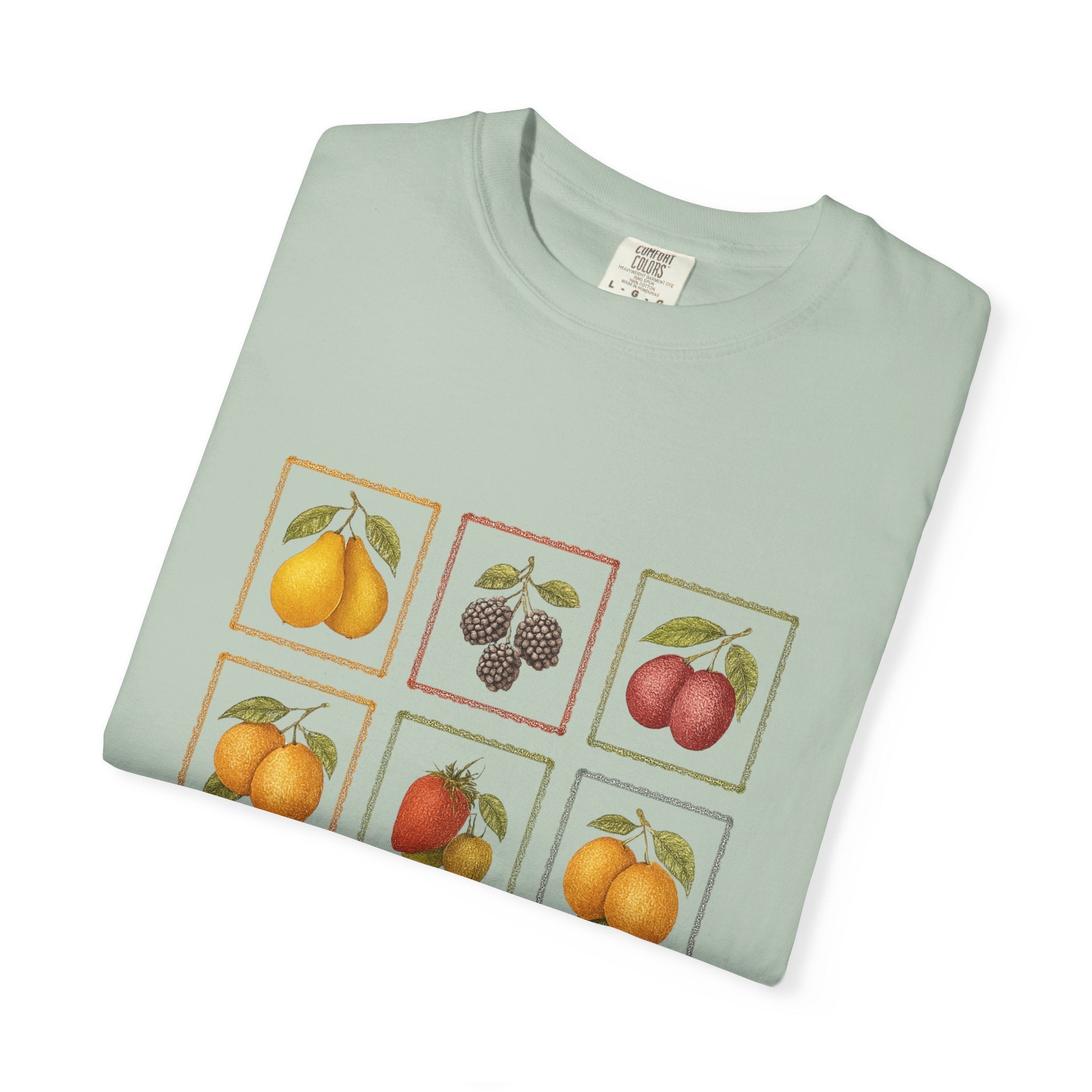 Vintage Fruit Stamp Shirt, Art Graphic Fruit Shirt, Fruit Stamp by PopCultureByDesign36