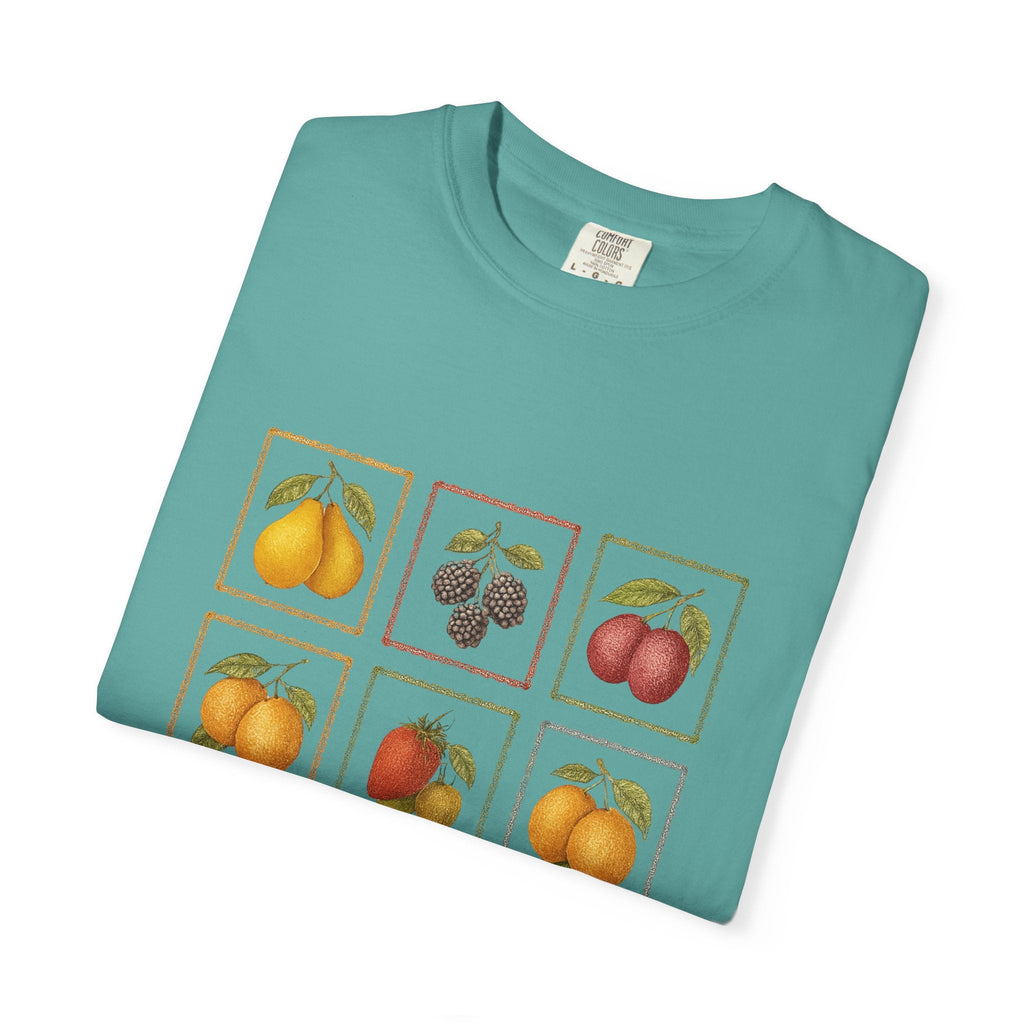 Vintage Fruit Stamp Shirt, Art Graphic Fruit Shirt, Fruit Stamp by PopCultureByDesign36