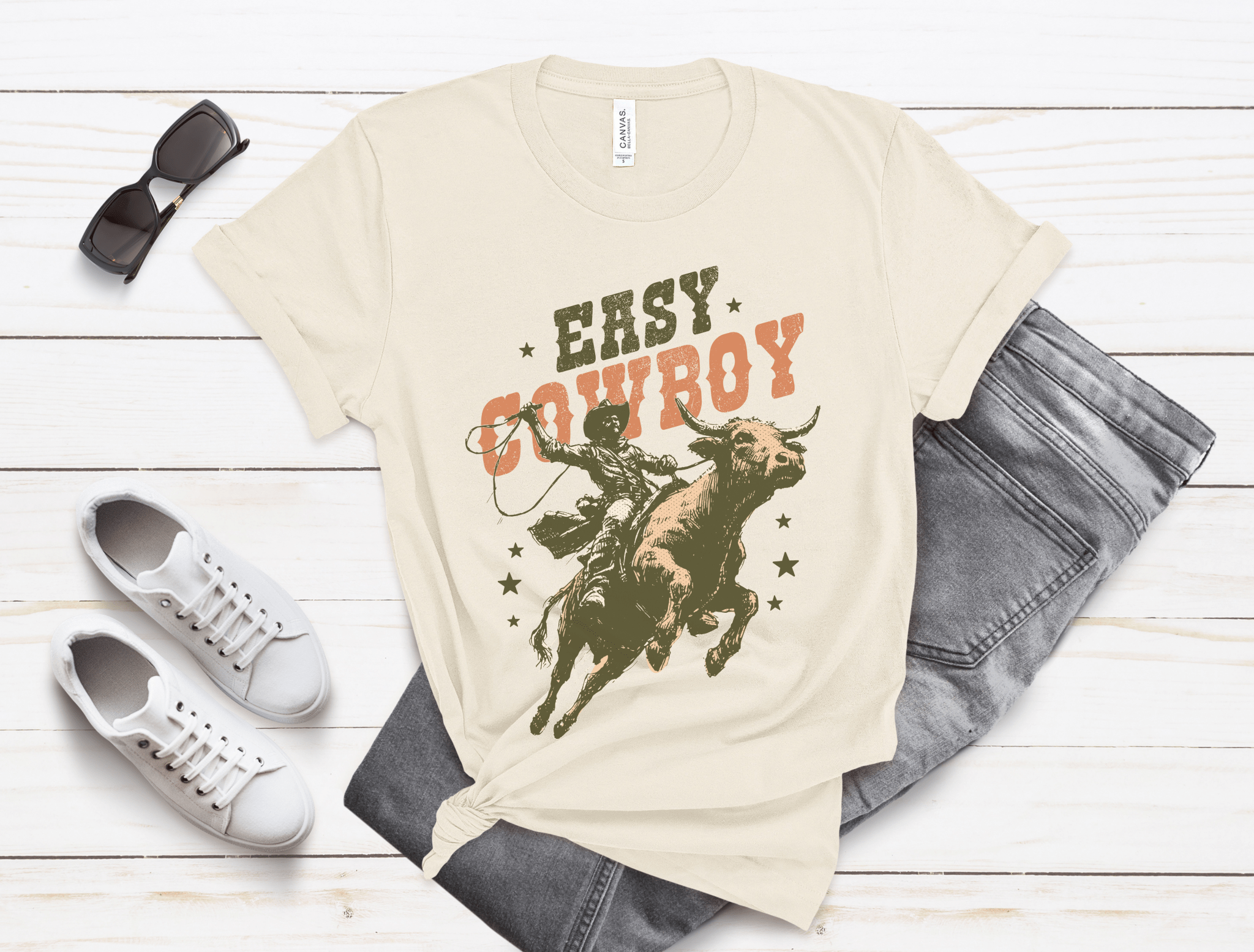 Vintage Looking Horse Tee, Cowboy Western Shirt, Rodeo T-Shirt by PopCultureByDesign36