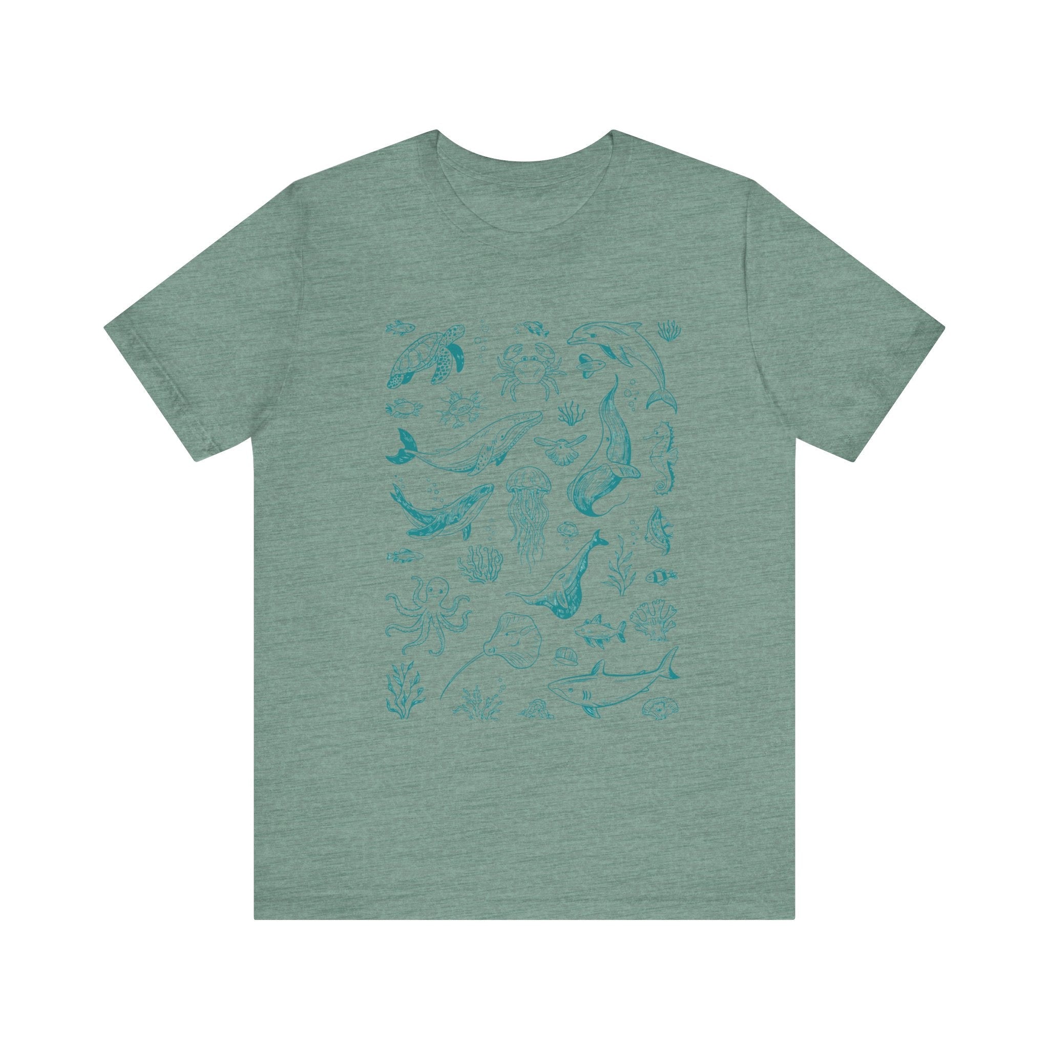 Vintage Ocean Tattoo Style T-Shirt, Retro Ocean Shirt by PopCultureByDesign36