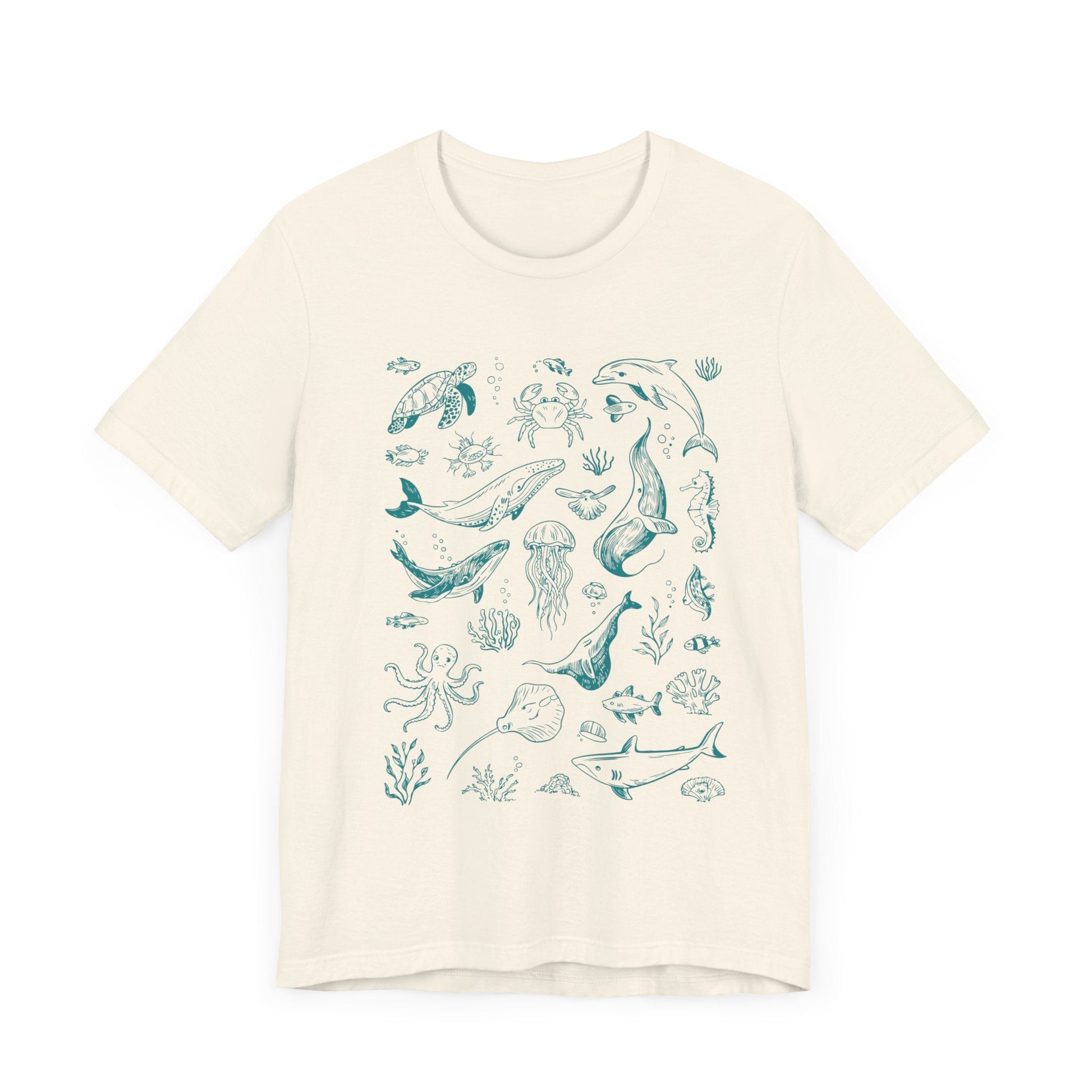 Vintage Ocean Tattoo Style T-Shirt, Retro Ocean Shirt - Popbydesign