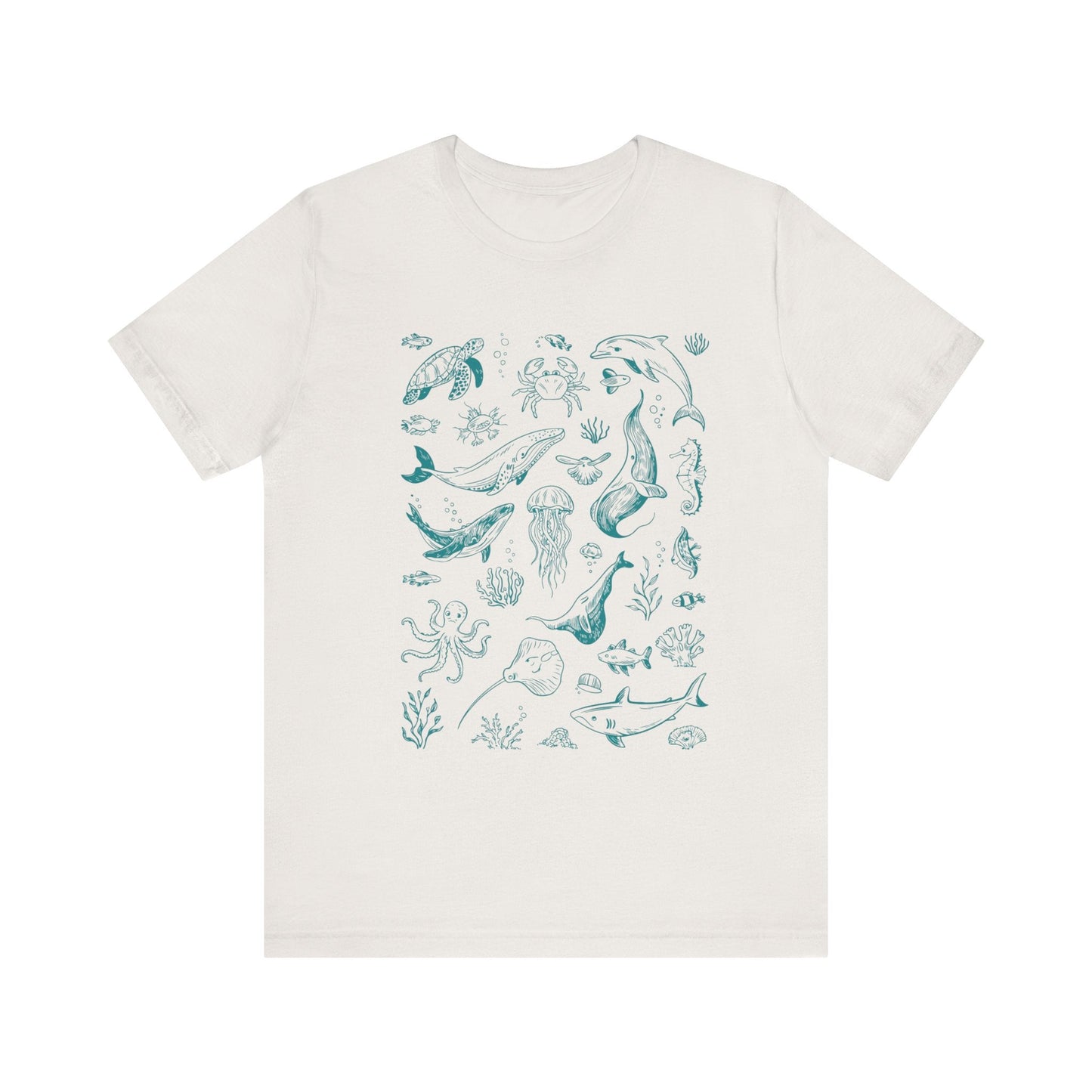 Vintage Ocean Tattoo Style T-Shirt, Retro Ocean Shirt - Popbydesign