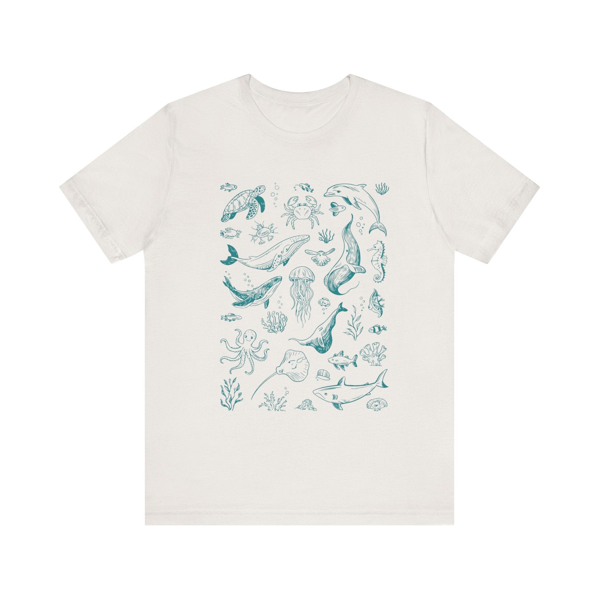 Vintage Ocean Tattoo Style T-Shirt, Retro Ocean Shirt - Popbydesign