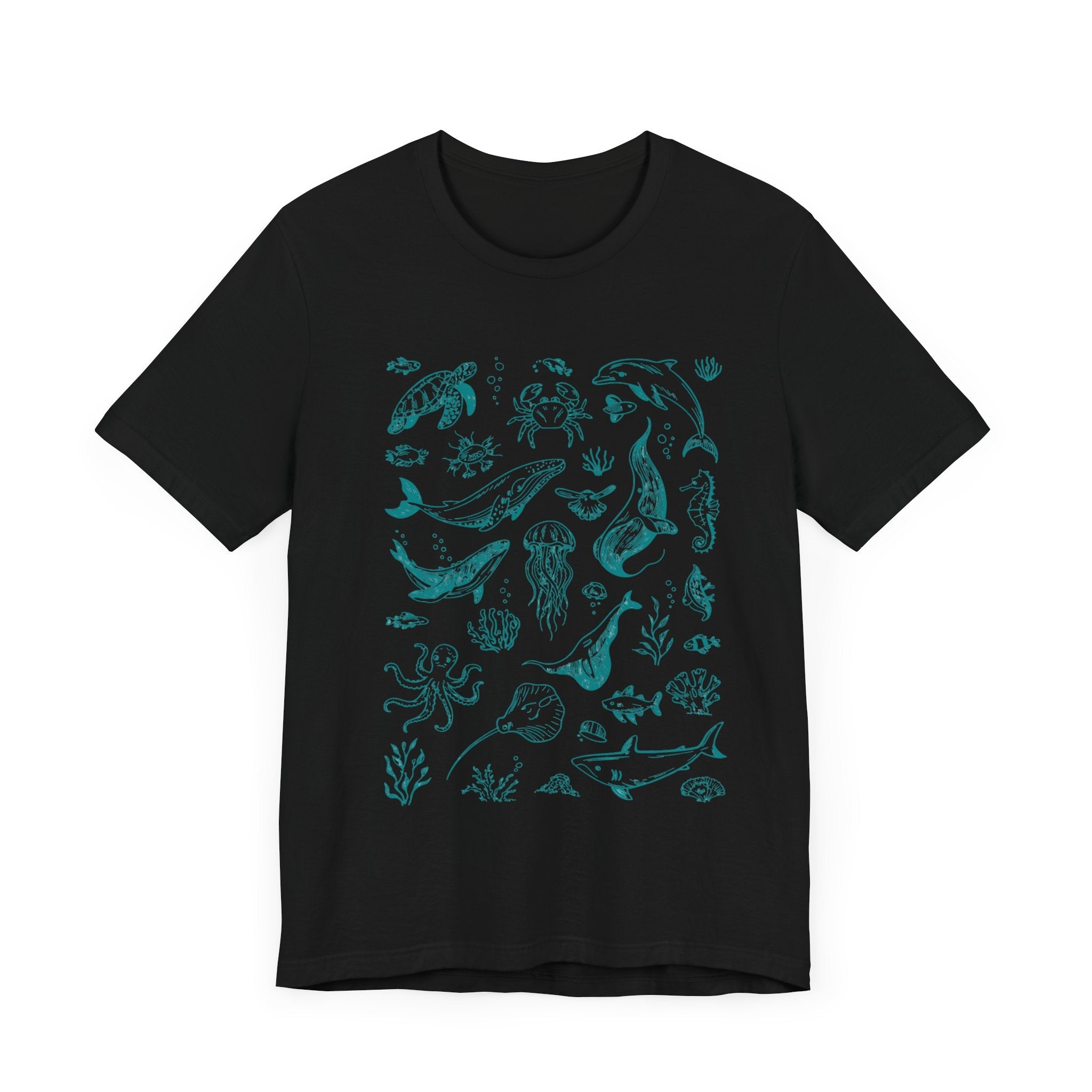 Vintage Ocean Tattoo Style T-Shirt, Retro Ocean Shirt by PopCultureByDesign36