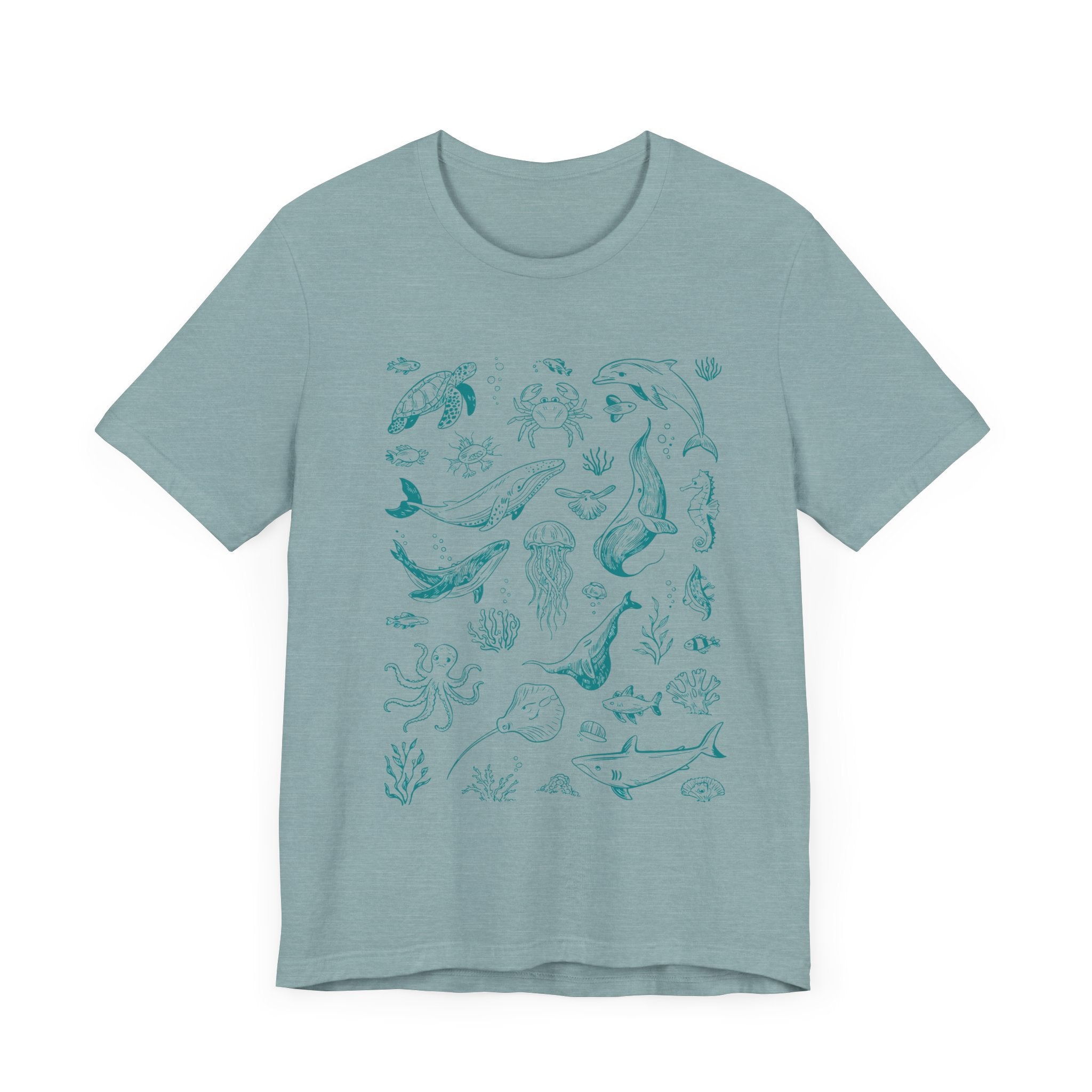 Vintage Ocean Tattoo Style T-Shirt, Retro Ocean Shirt by PopCultureByDesign36