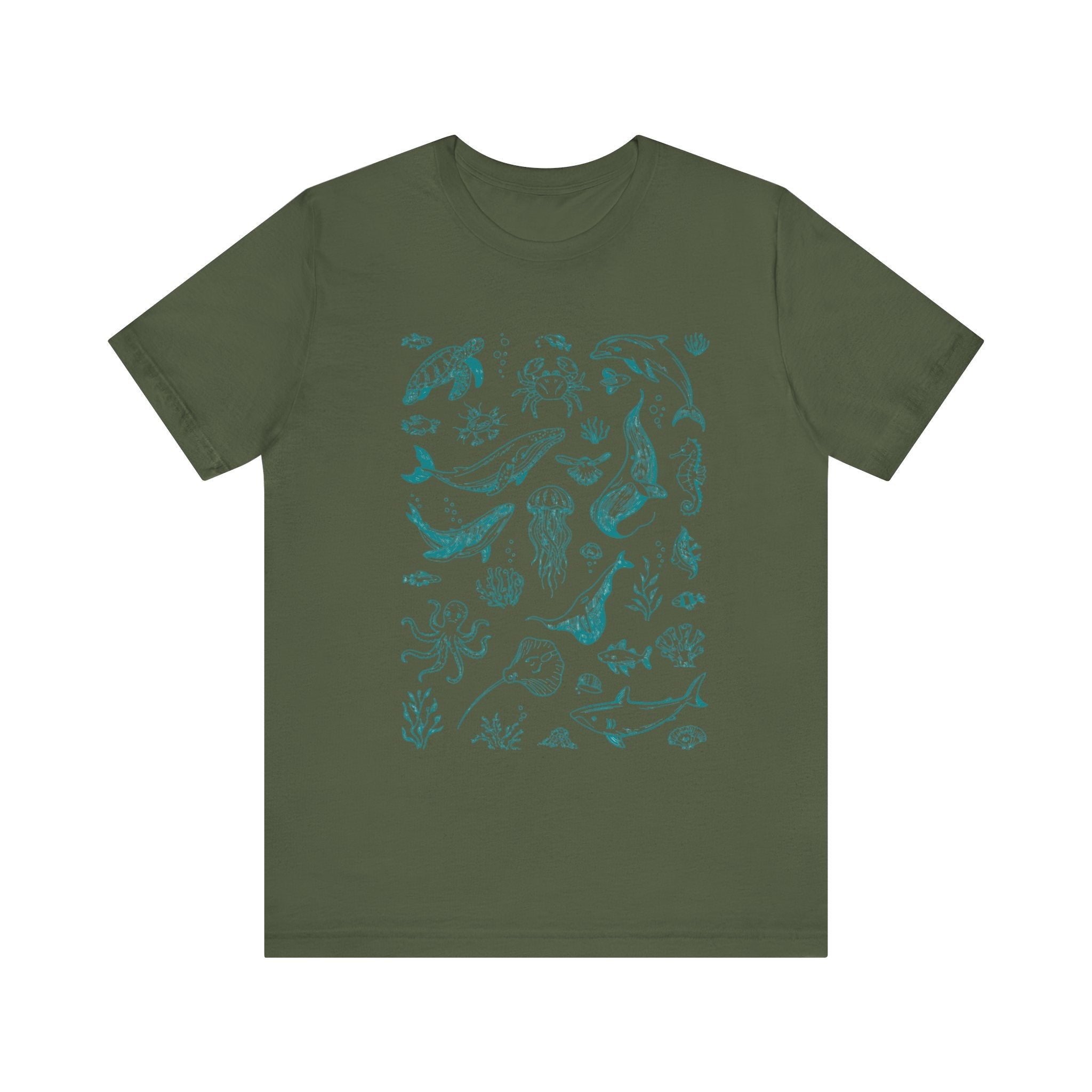 Vintage Ocean Tattoo Style T-Shirt, Retro Ocean Shirt by PopCultureByDesign36