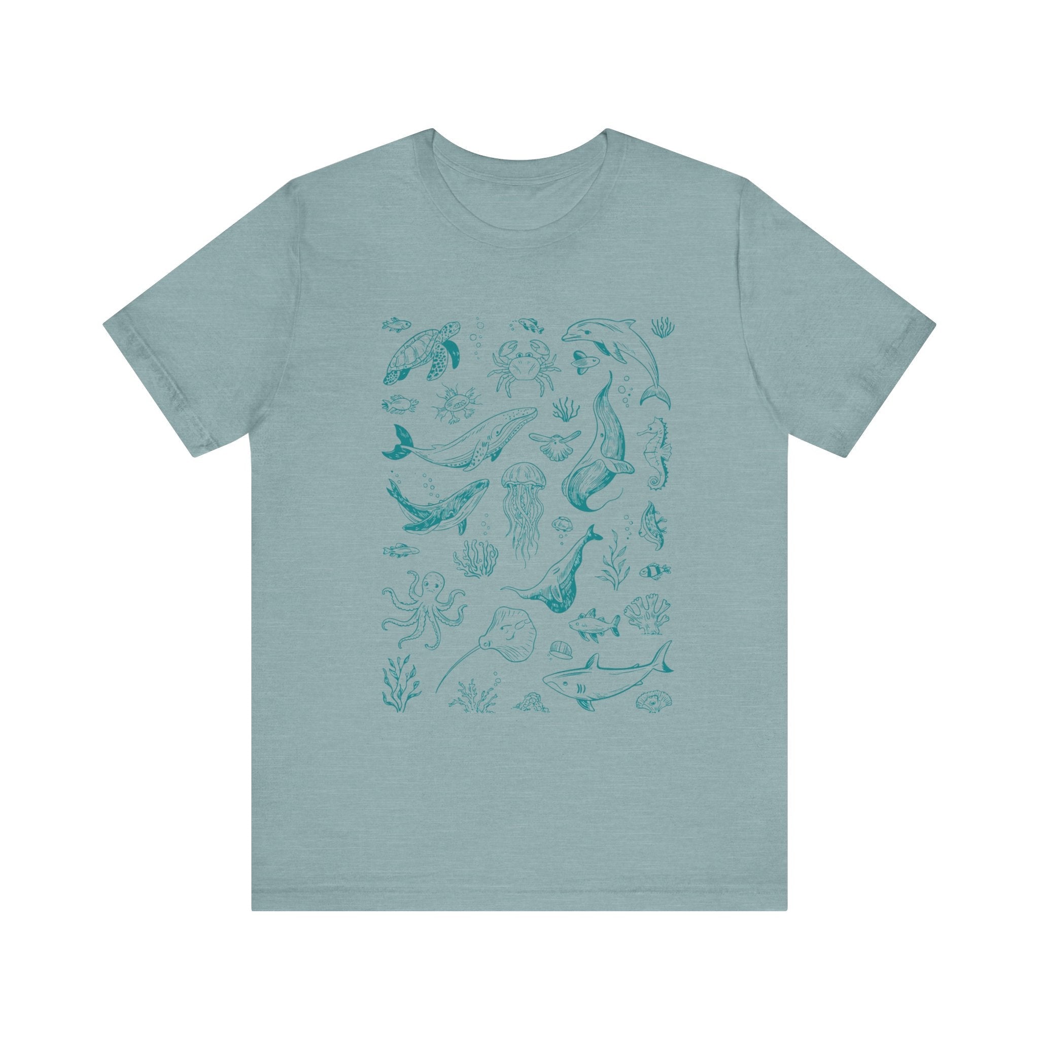 Vintage Ocean Tattoo Style T-Shirt, Retro Ocean Shirt by PopCultureByDesign36
