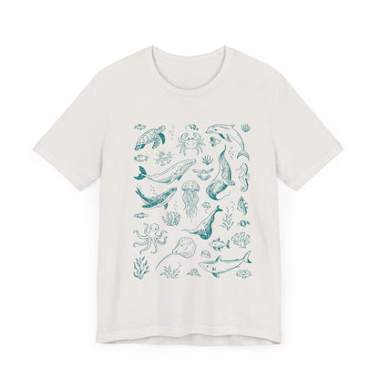 Vintage Ocean Tattoo Style T-Shirt, Retro Ocean Shirt - Popbydesign