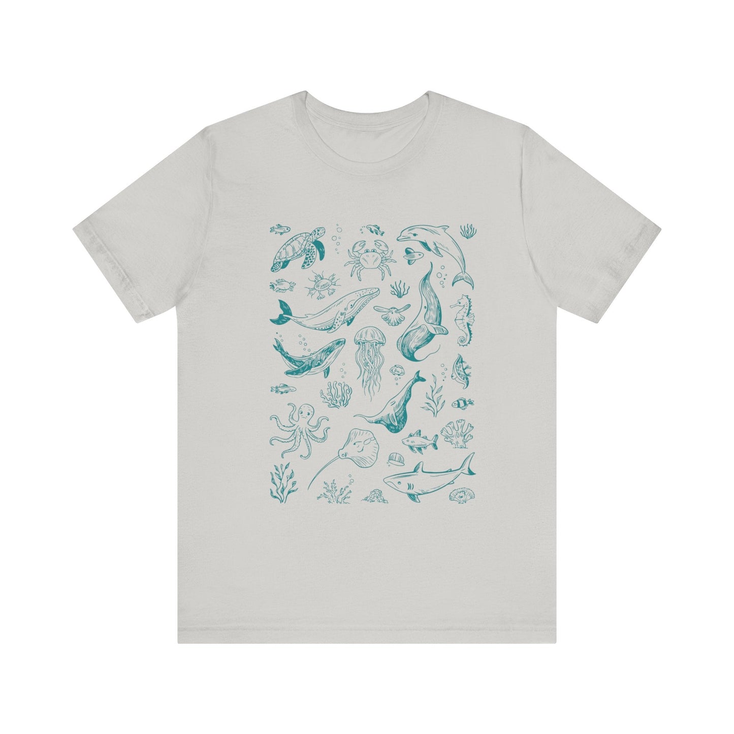 Vintage Ocean Tattoo Style T-Shirt, Retro Ocean Shirt - Popbydesign