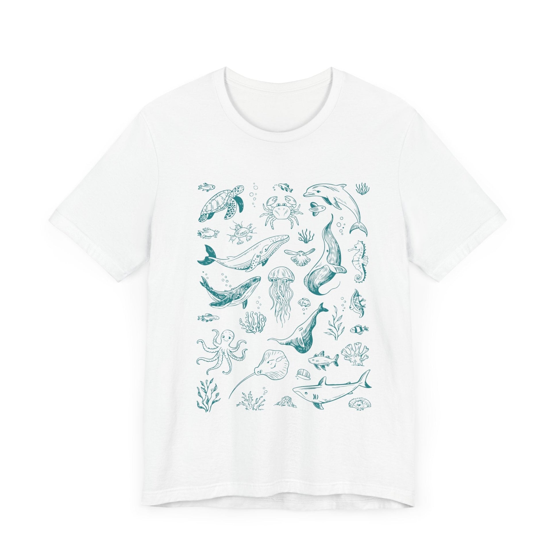 Vintage Ocean Tattoo Style T-Shirt, Retro Ocean Shirt - Popbydesign