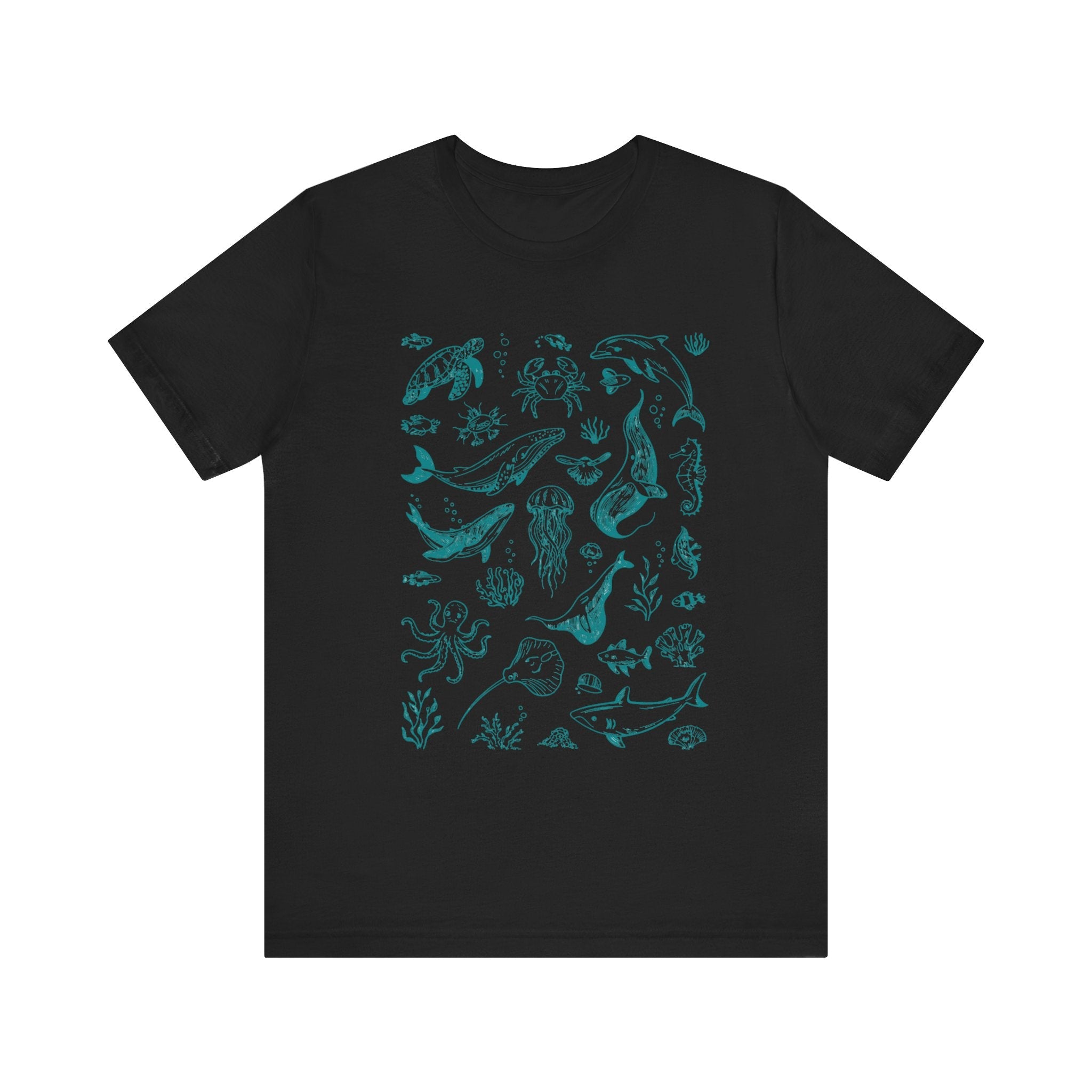 Vintage Ocean Tattoo Style T-Shirt, Retro Ocean Shirt by PopCultureByDesign36