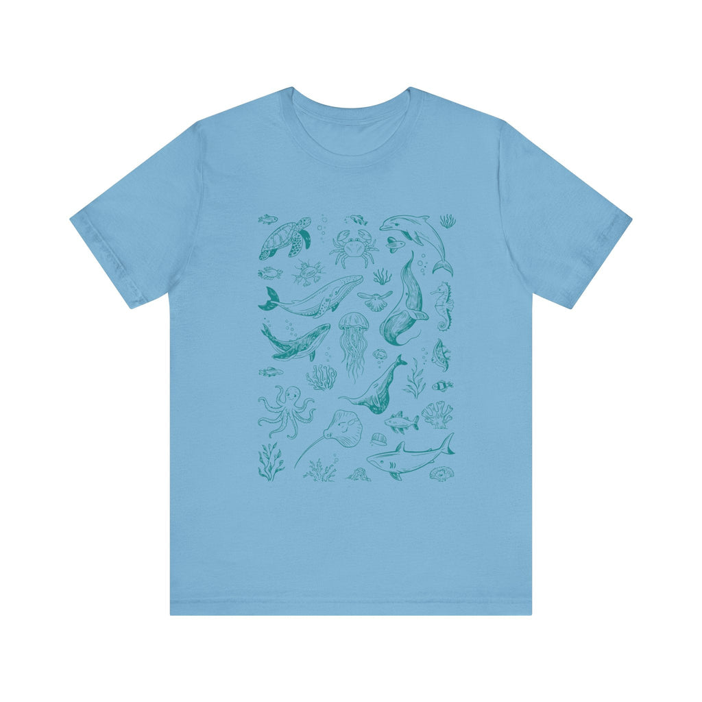 Vintage Ocean Tattoo Style T-Shirt, Retro Ocean Shirt by PopCultureByDesign36