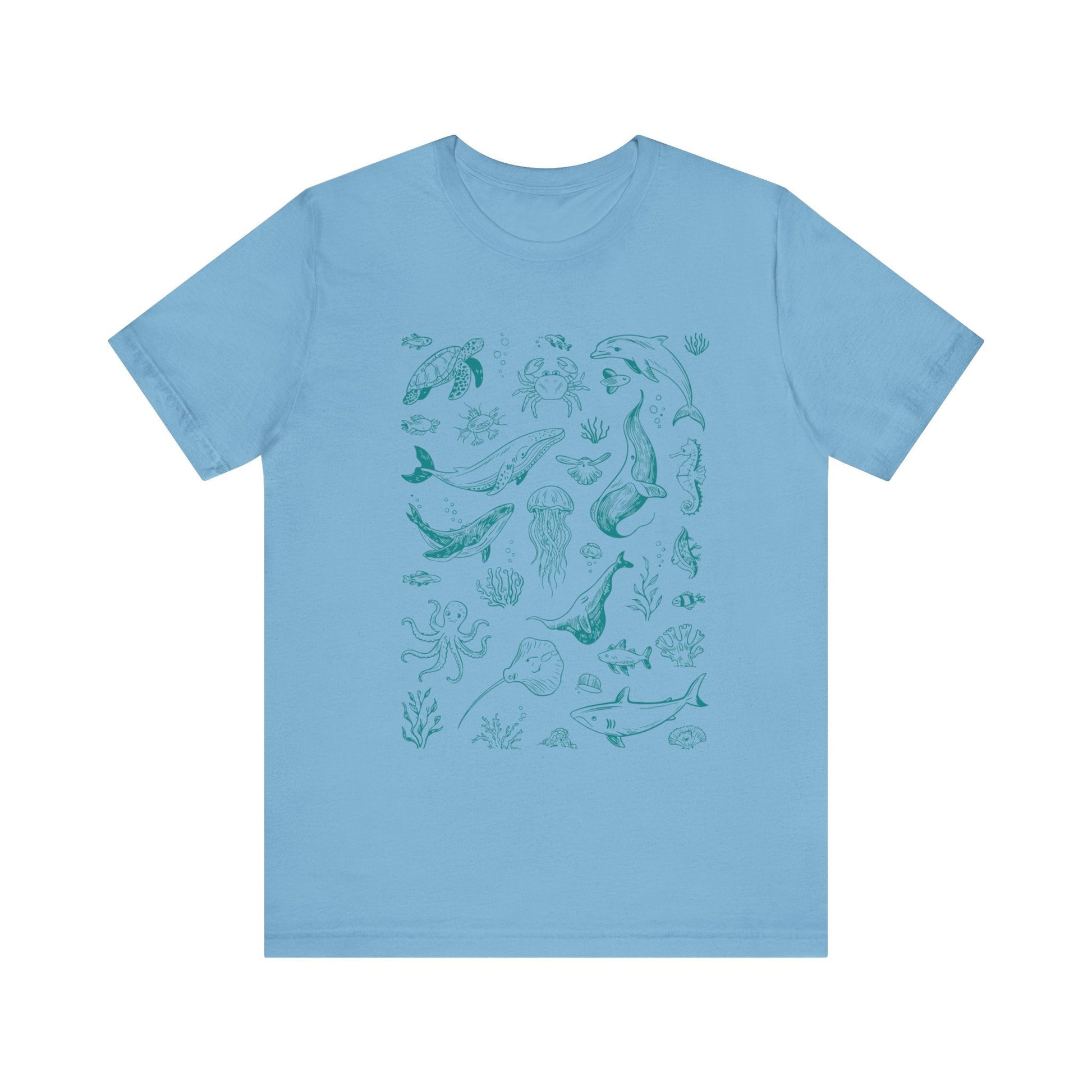 Vintage Ocean Tattoo Style T-Shirt, Retro Ocean Shirt - Popbydesign