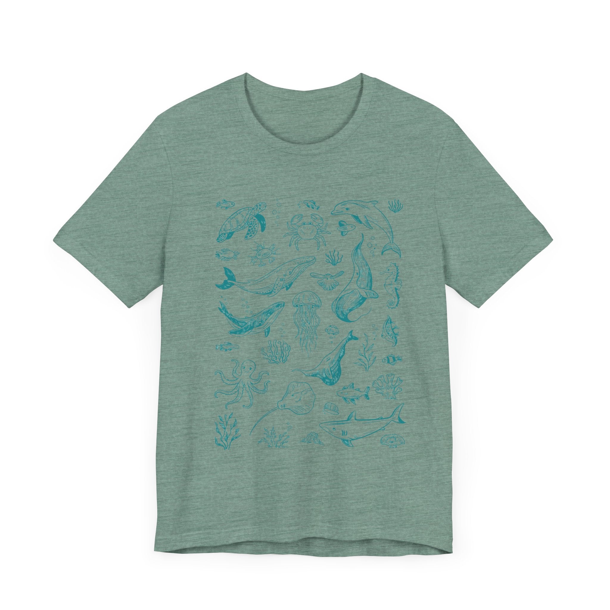 Vintage Ocean Tattoo Style T-Shirt, Retro Ocean Shirt by PopCultureByDesign36