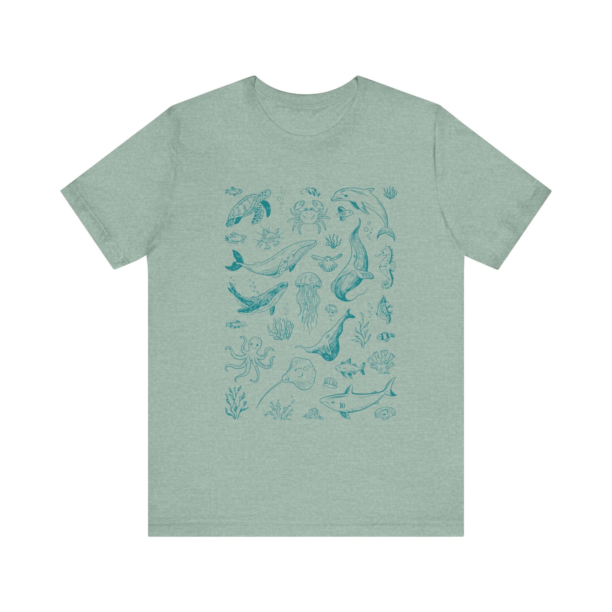 Vintage Ocean Tattoo Style T-Shirt, Retro Ocean Shirt by PopCultureByDesign36