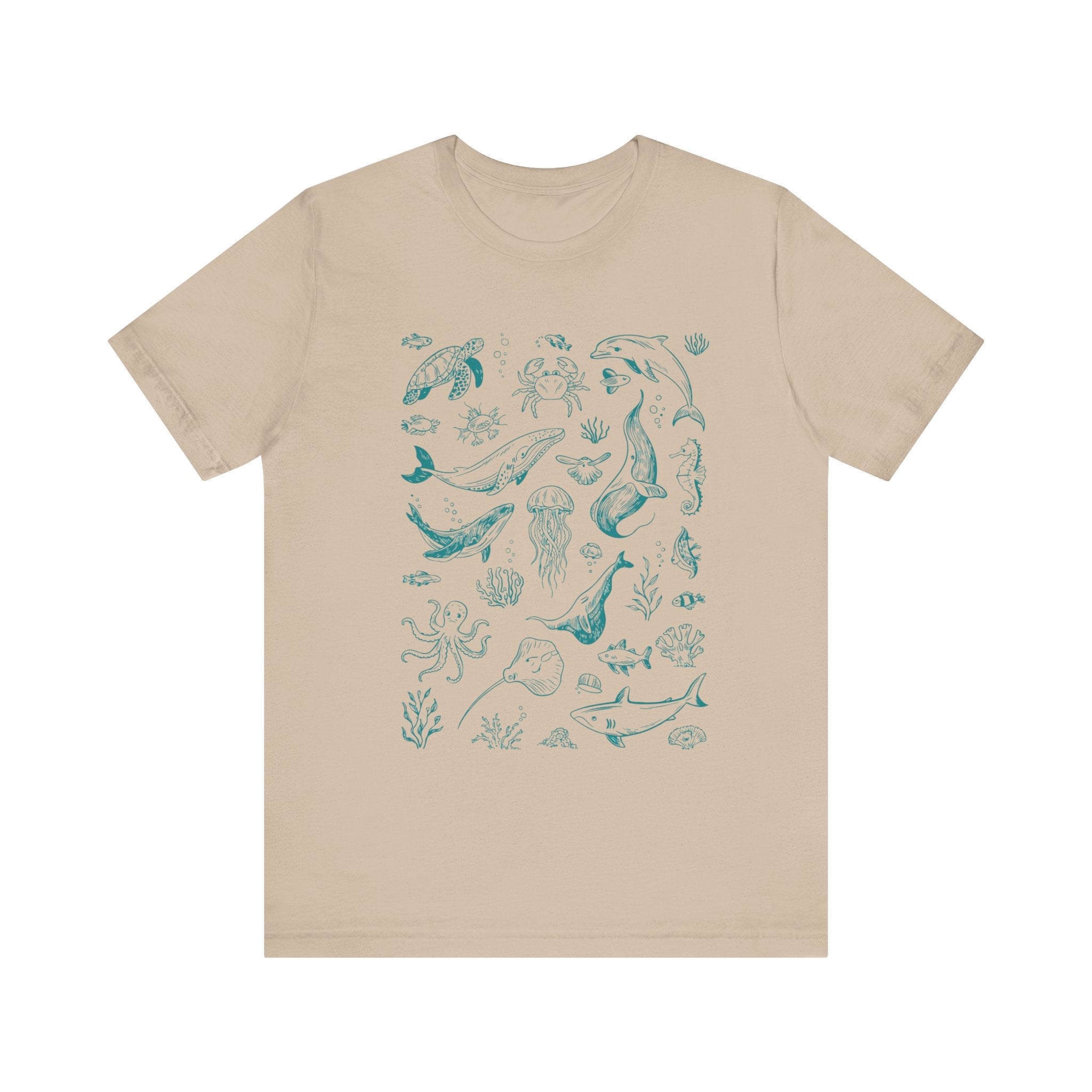 Vintage Ocean Tattoo Style T-Shirt, Retro Ocean Shirt by PopCultureByDesign36