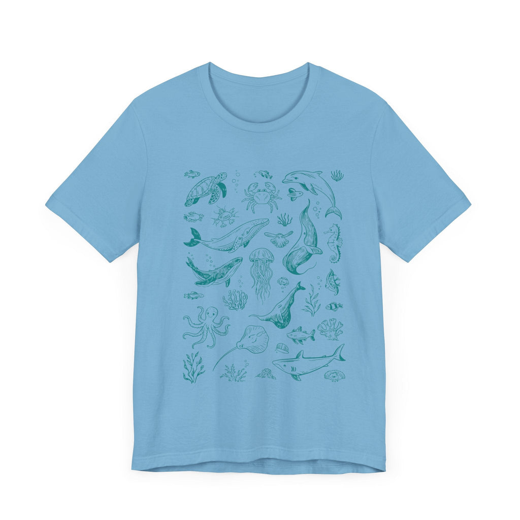 Vintage Ocean Tattoo Style T-Shirt, Retro Ocean Shirt by PopCultureByDesign36