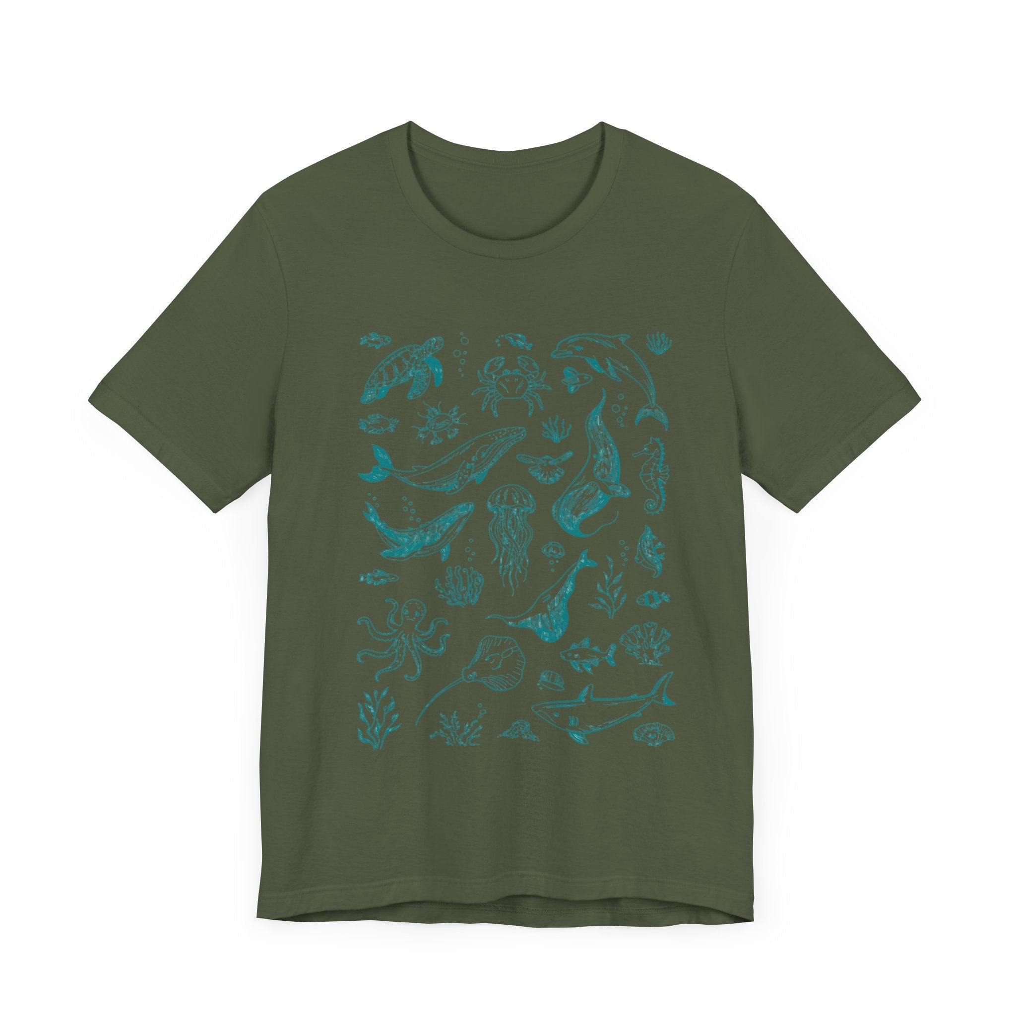 Vintage Ocean Tattoo Style T-Shirt, Retro Ocean Shirt by PopCultureByDesign36