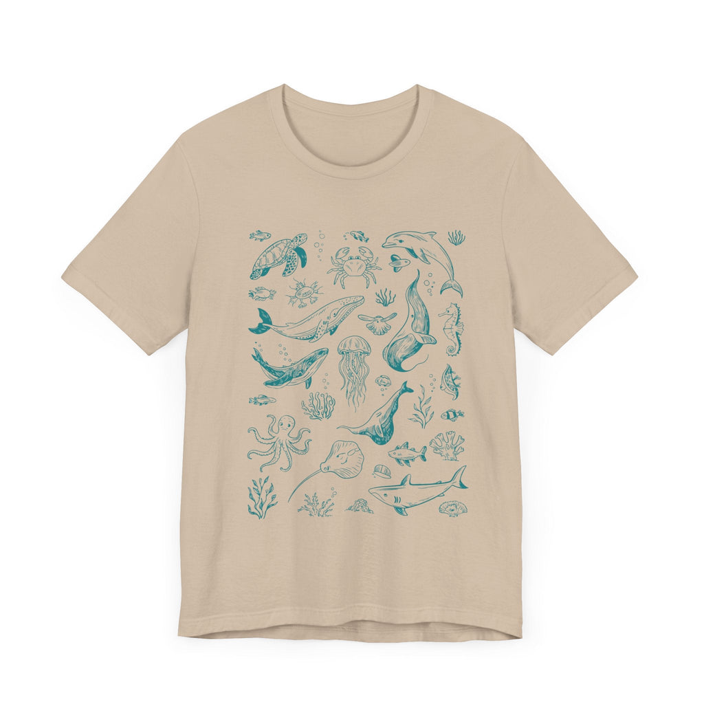 Vintage Ocean Tattoo Style T-Shirt, Retro Ocean Shirt by PopCultureByDesign36
