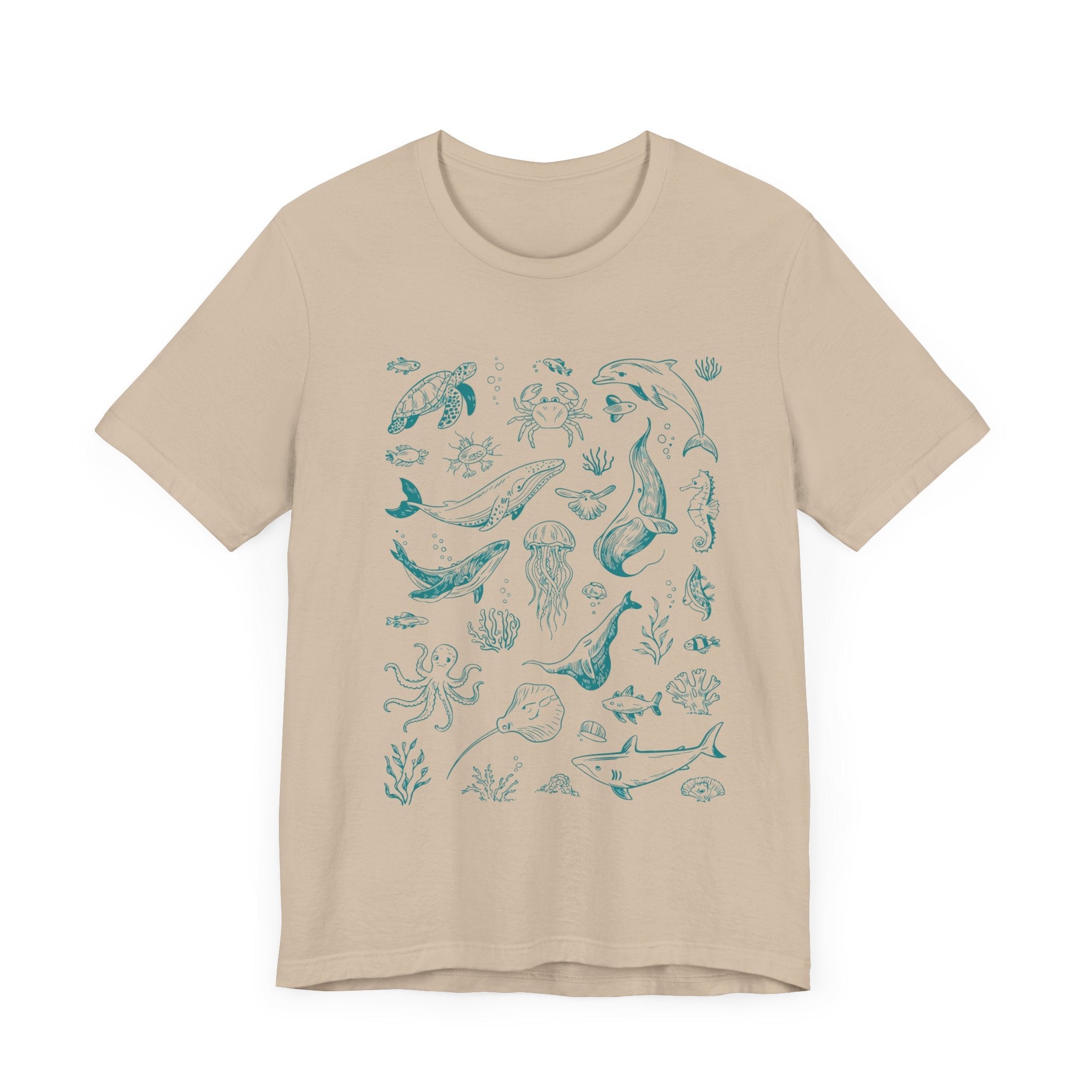 Vintage Ocean Tattoo Style T-Shirt, Retro Ocean Shirt by PopCultureByDesign36