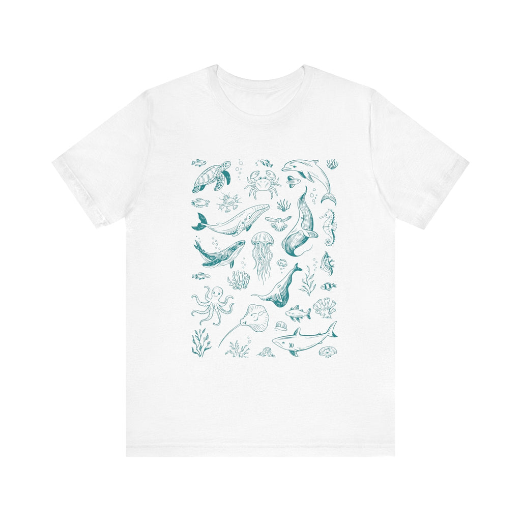 Vintage Ocean Tattoo Style T-Shirt, Retro Ocean Shirt by PopCultureByDesign36