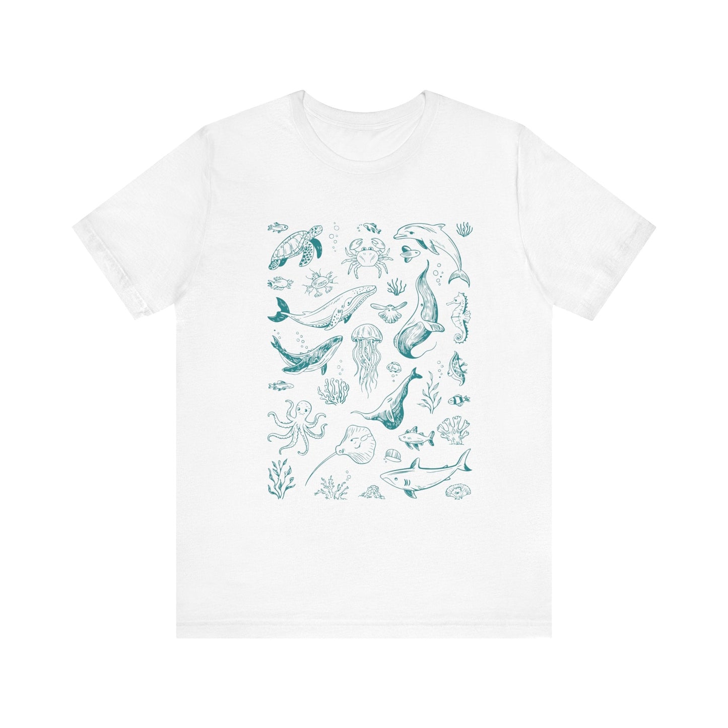 Vintage Ocean Tattoo Style T-Shirt, Retro Ocean Shirt - Popbydesign