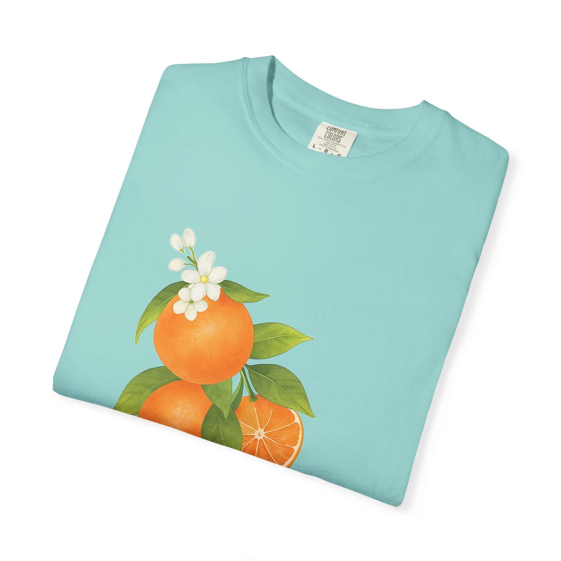 Vintage Orange Shirt, Art Graphic Fruit Shirt - Popbydesign