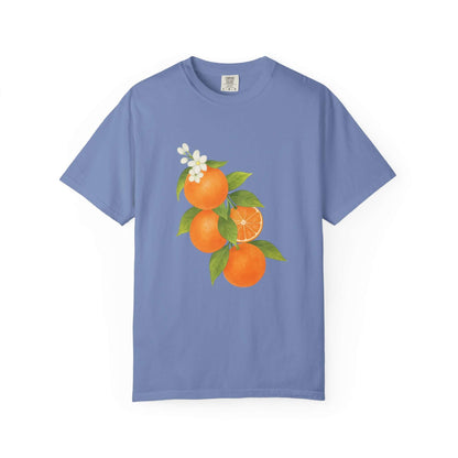 Vintage Orange Shirt, Art Graphic Fruit Shirt - Popbydesign