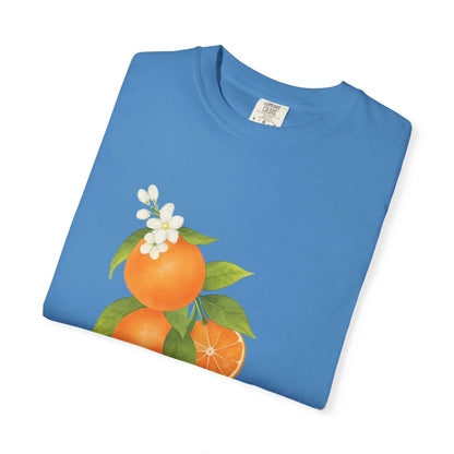 Vintage Orange Shirt, Art Graphic Fruit Shirt - Popbydesign