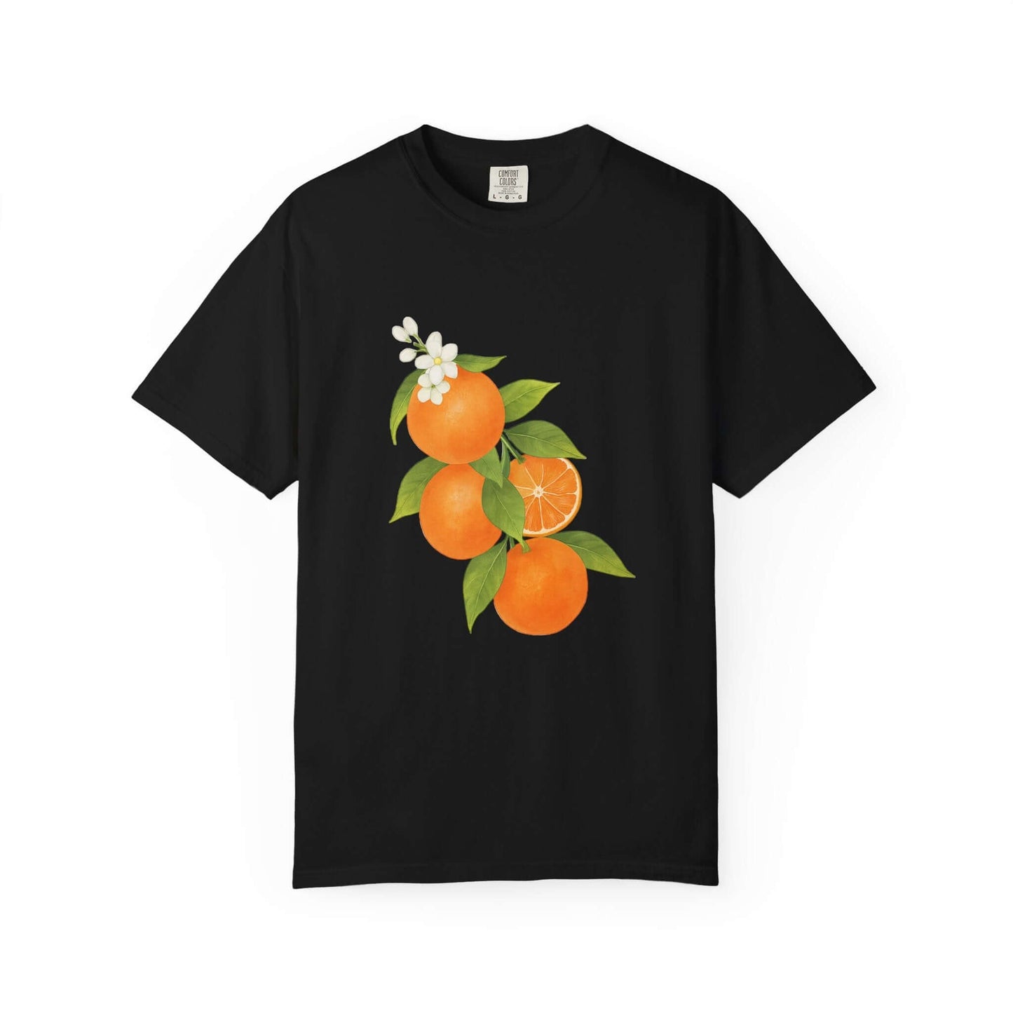 Vintage Orange Shirt, Art Graphic Fruit Shirt - Popbydesign