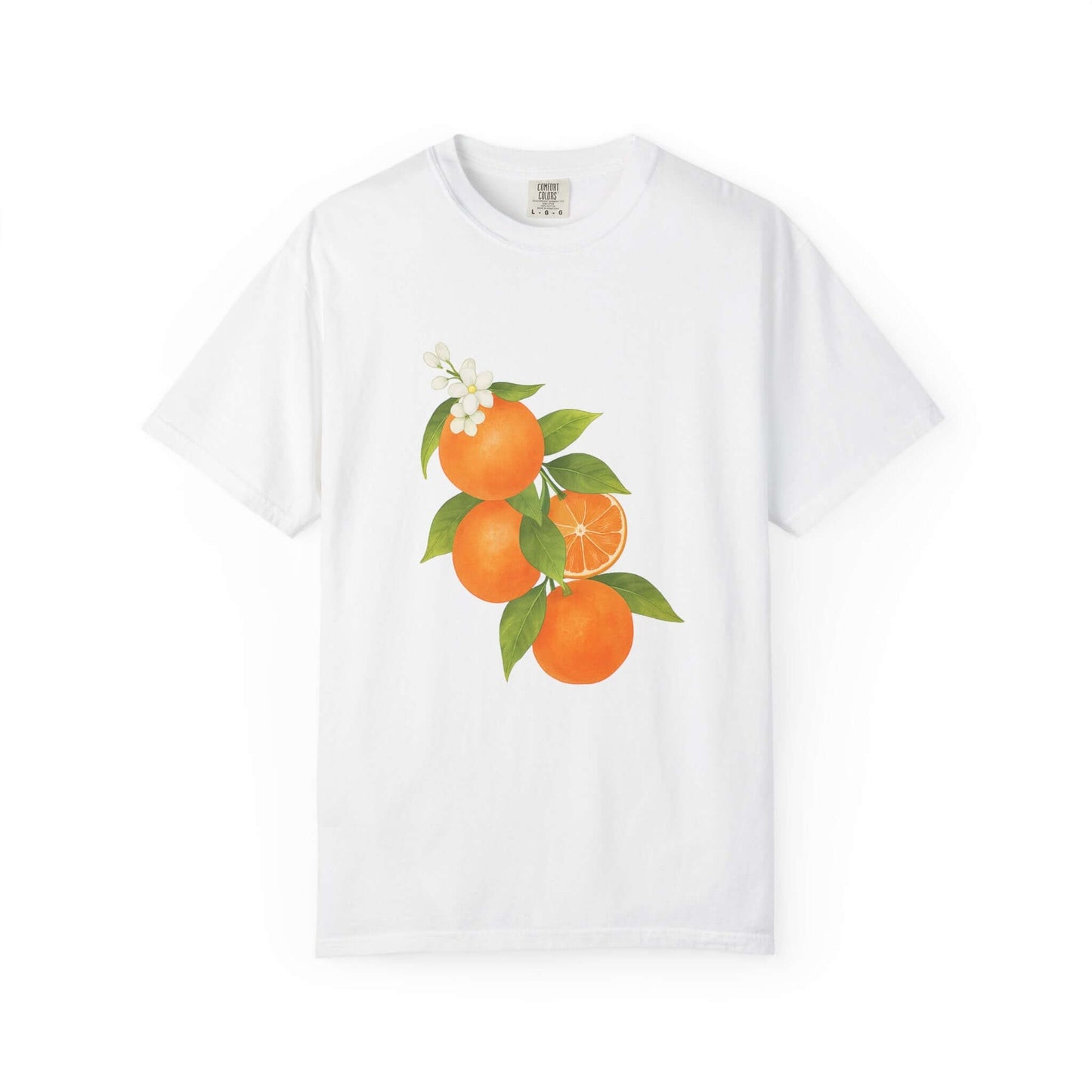 Vintage Orange Shirt, Art Graphic Fruit Shirt - Popbydesign
