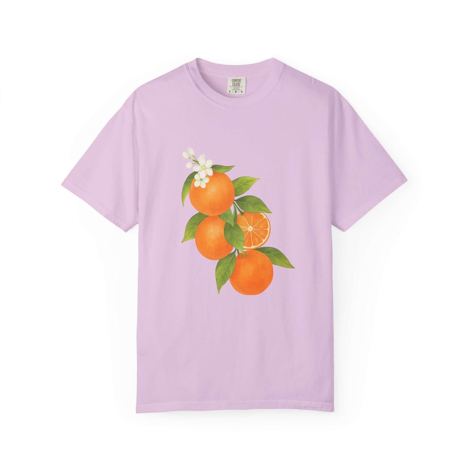 Vintage Orange Shirt, Art Graphic Fruit Shirt - Popbydesign