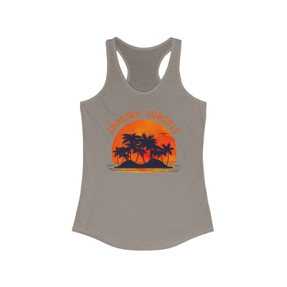 Vintage Palm Tree Shirt, Chasing Sunsets Tank - Popbydesign