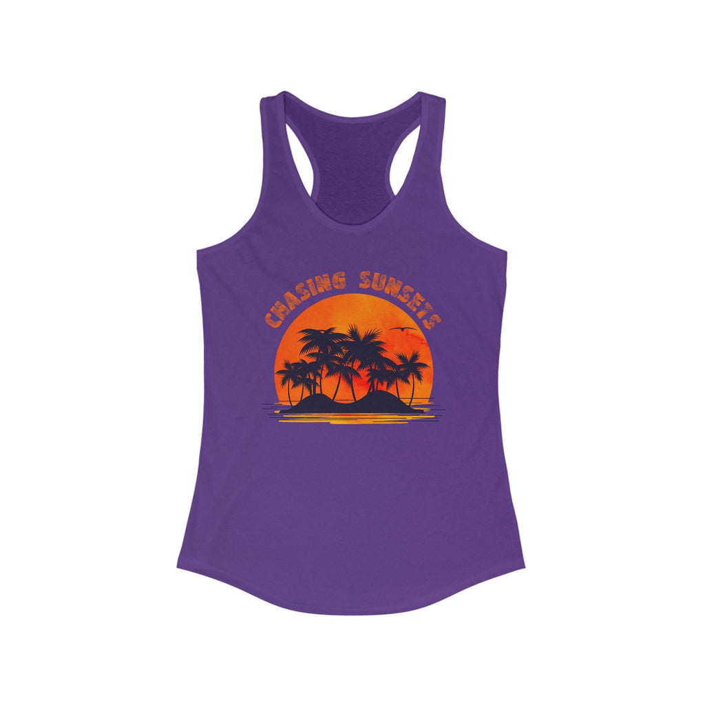 Vintage Palm Tree Shirt, Chasing Sunsets Tank by PopCultureByDesign36